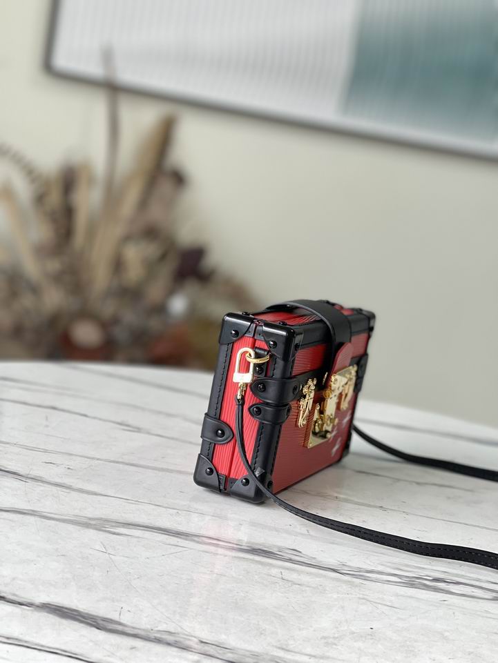 Louis Vuitton Petite Malle Red Interior - Image 5