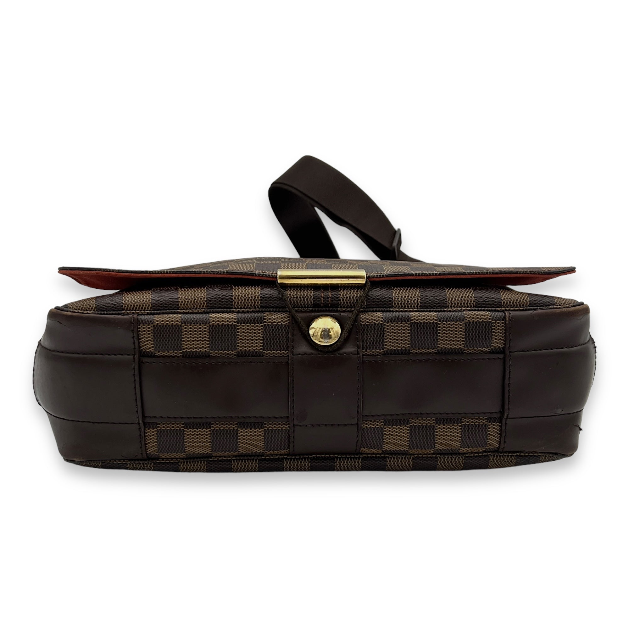 Bastille Messenger Bag Damier Ebene in Coated Canvas, Gold hardware - Image 6