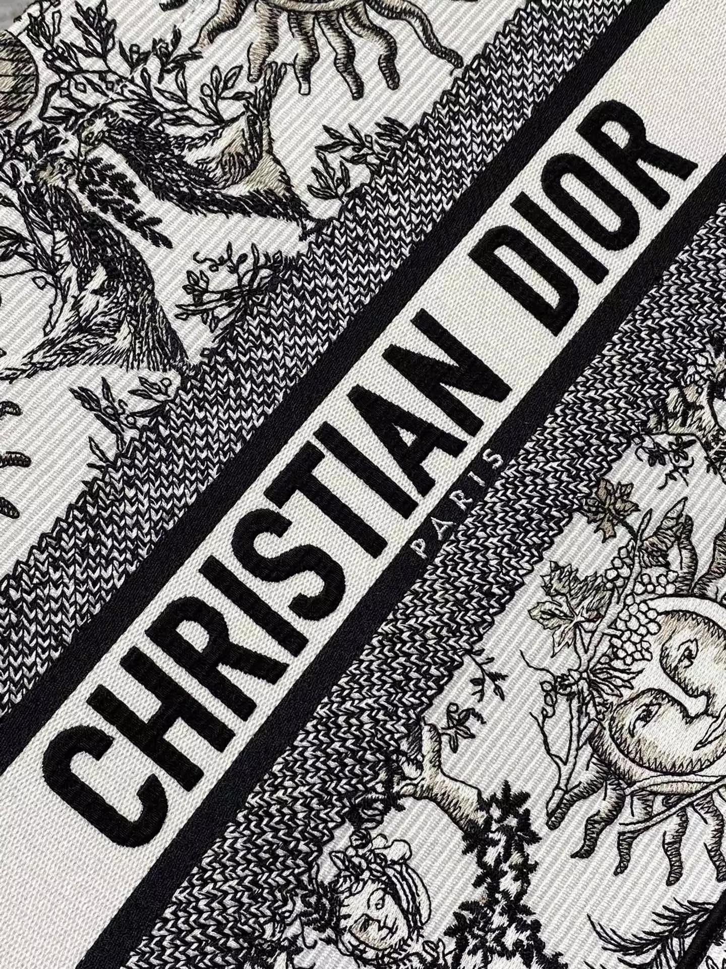 Medium Dior Book Tote White and Black - Repbags.ru - Image 7