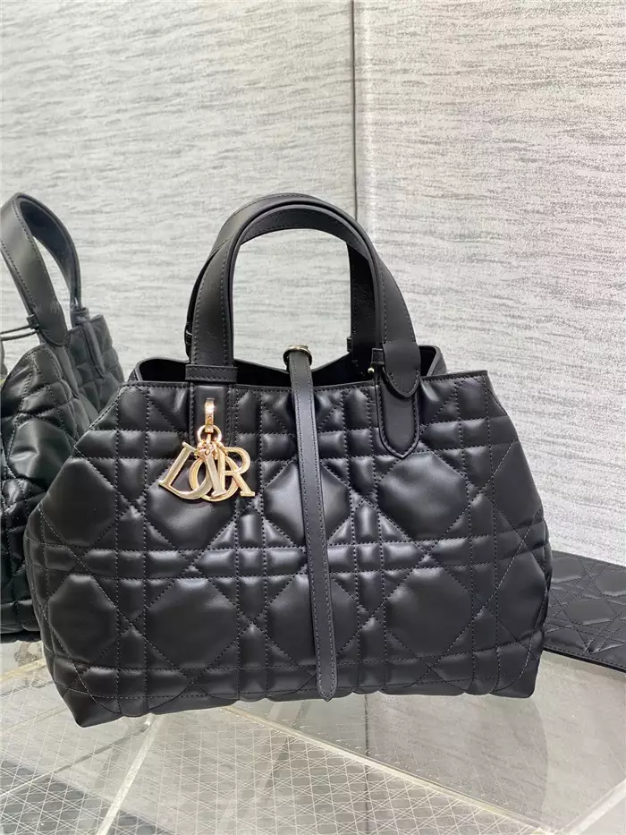 Medium Dior Toujours Bag Black Macrocannage - Repbags.ru - Image 3
