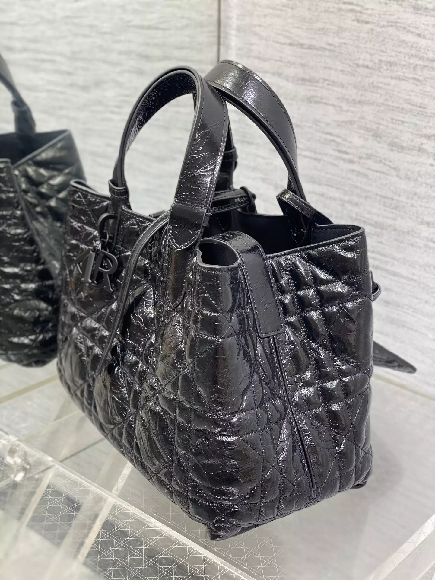 Dior Toujours Bag Black Macrocannage Crinkled - Repbags.ru - Image 4