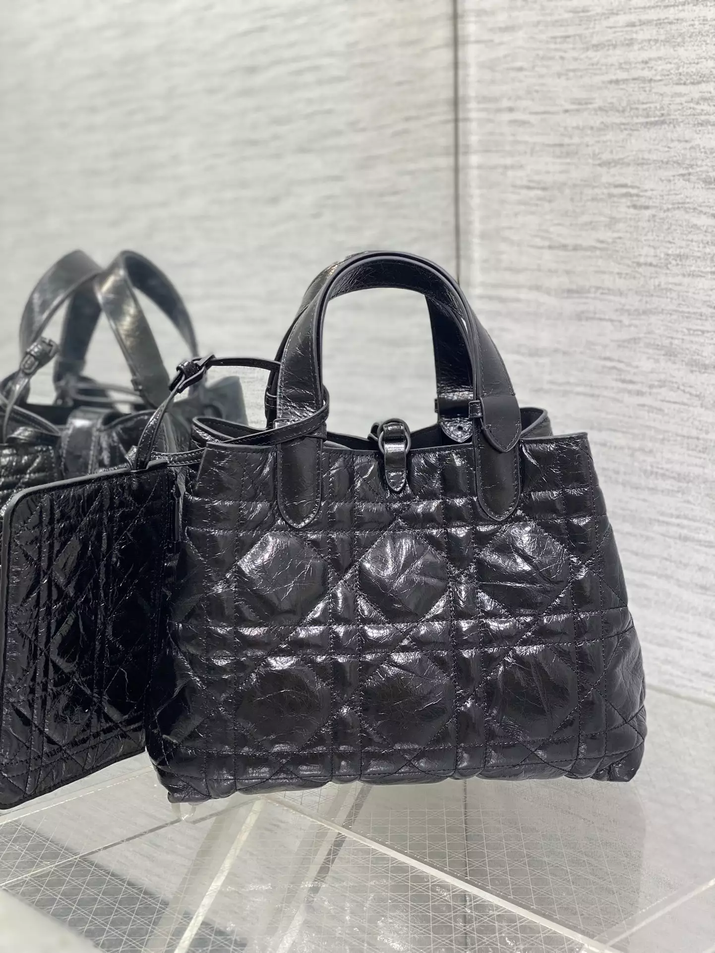 Dior Toujours Bag Black Macrocannage Crinkled - Repbags.ru - Image 6