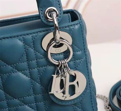 Micro Lady Dior bag Cloud Blue Cannage Lambskin - DB030 - Image 6
