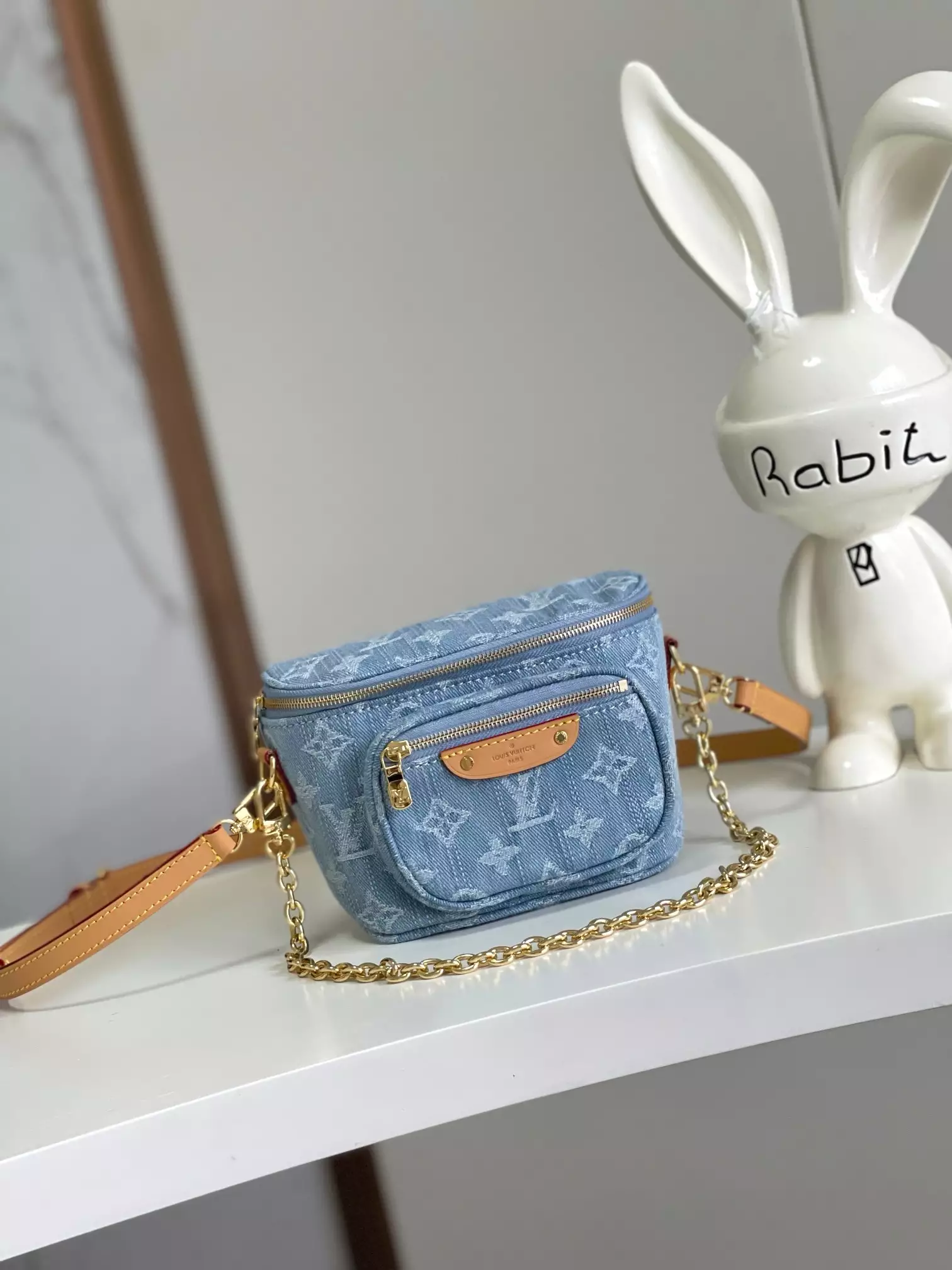 Mini Bumbag Sky Denim Monogram Denim - Repbags.ru - Image 3