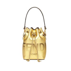 Mon Tresor Gold laminated leather mini bag - FB010