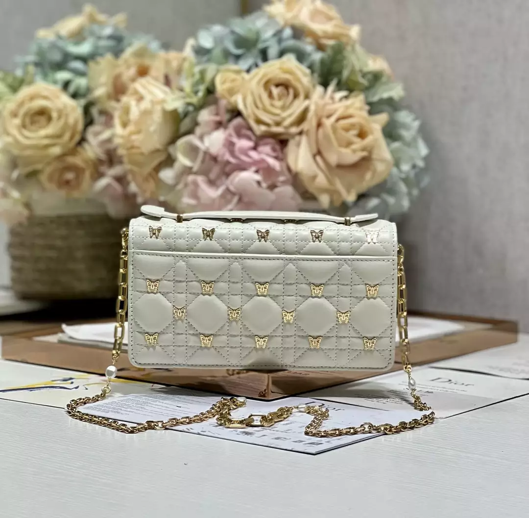 My Dior Mini Bag White Cannage Lambskin - Repbags.ru - Image 5