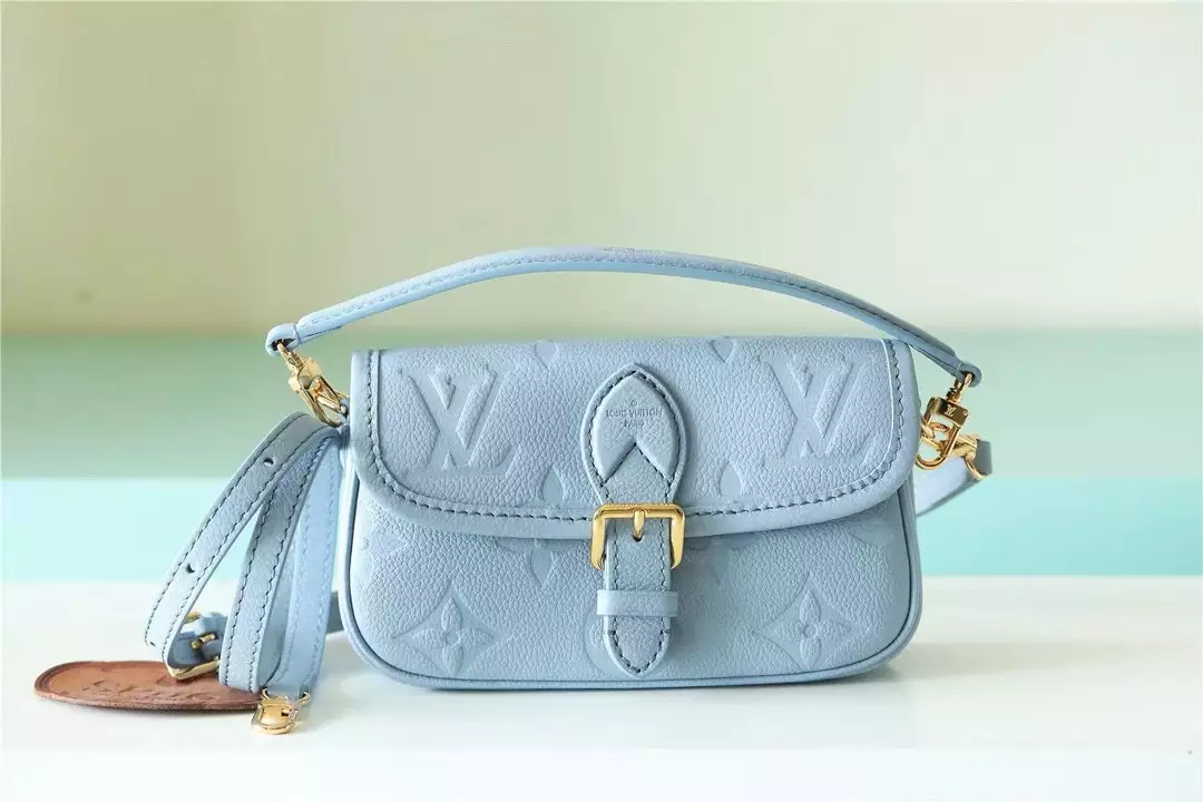 Nano Diane Monogram Empreinte Blue Leather - Repbags.ru - Image 3
