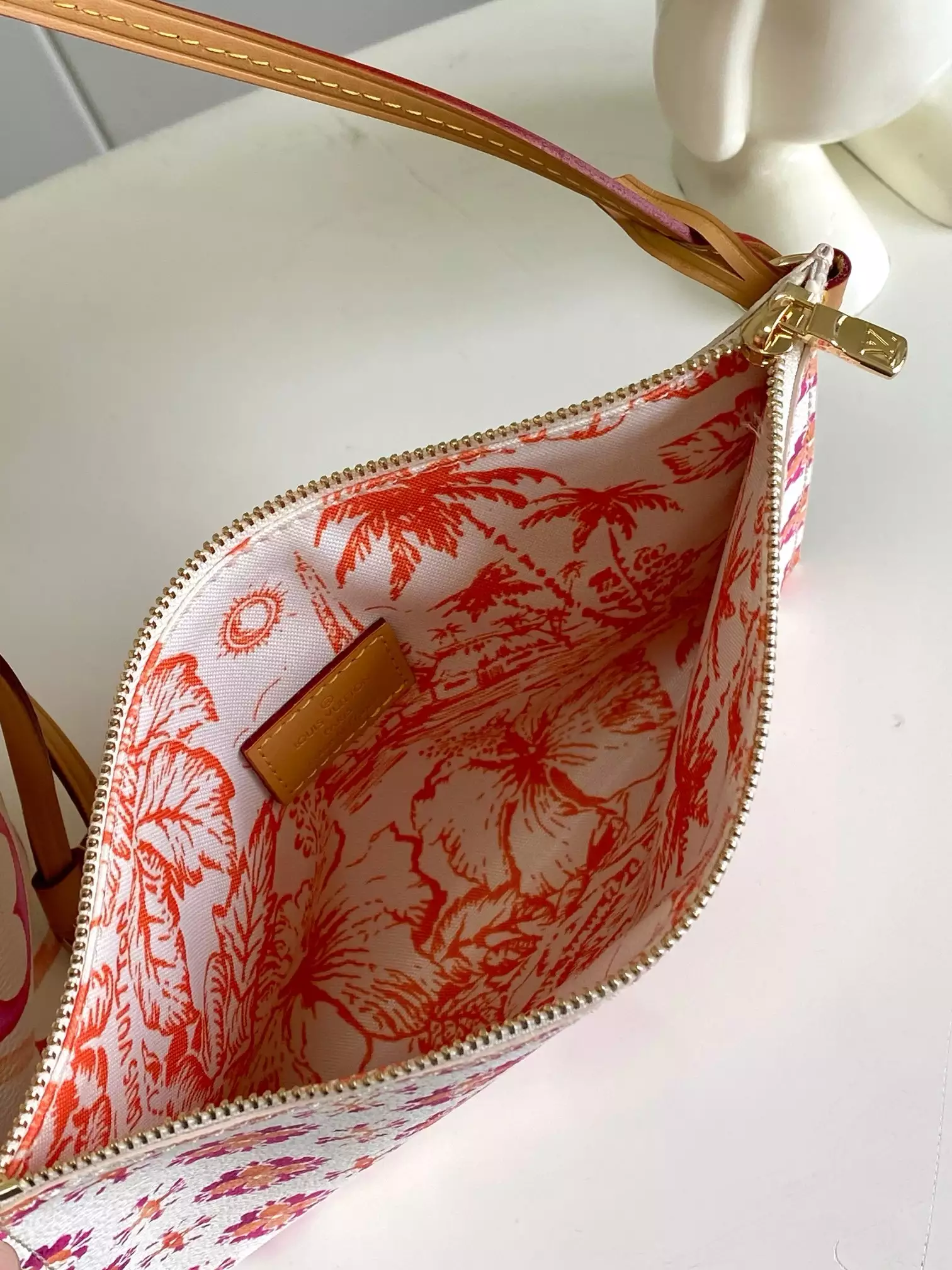 Neverfull MM Coral Monogram Tiles Canvas - Repbags.ru - Image 9