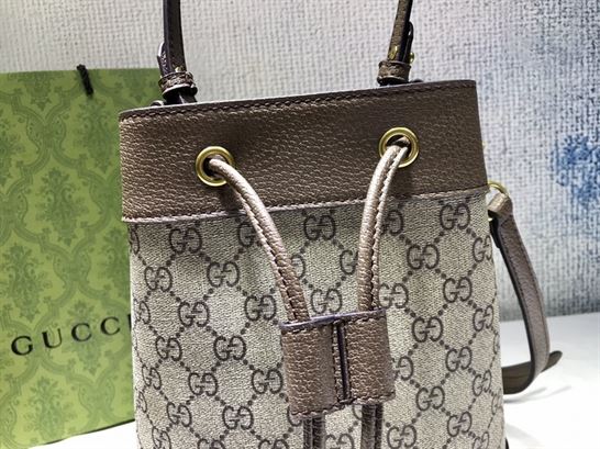 Ophidia GG small bucket bag Beige/ebony - Image 6