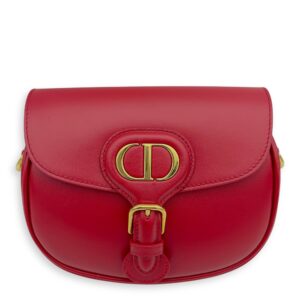Bobby Small Red Shoulder Bag in Calfskin, Gold hardware