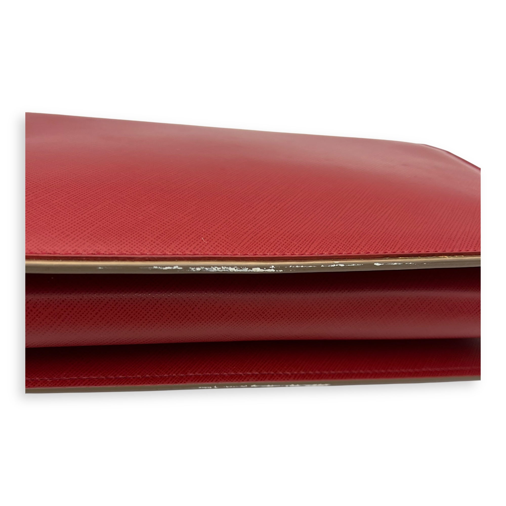 Vara Bow Red Shoulder Bag in Calfskin, Gold hardware - Image 16