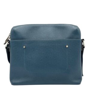 Grigori Messenger PM Blue in Taiga Leather, Silver hardware