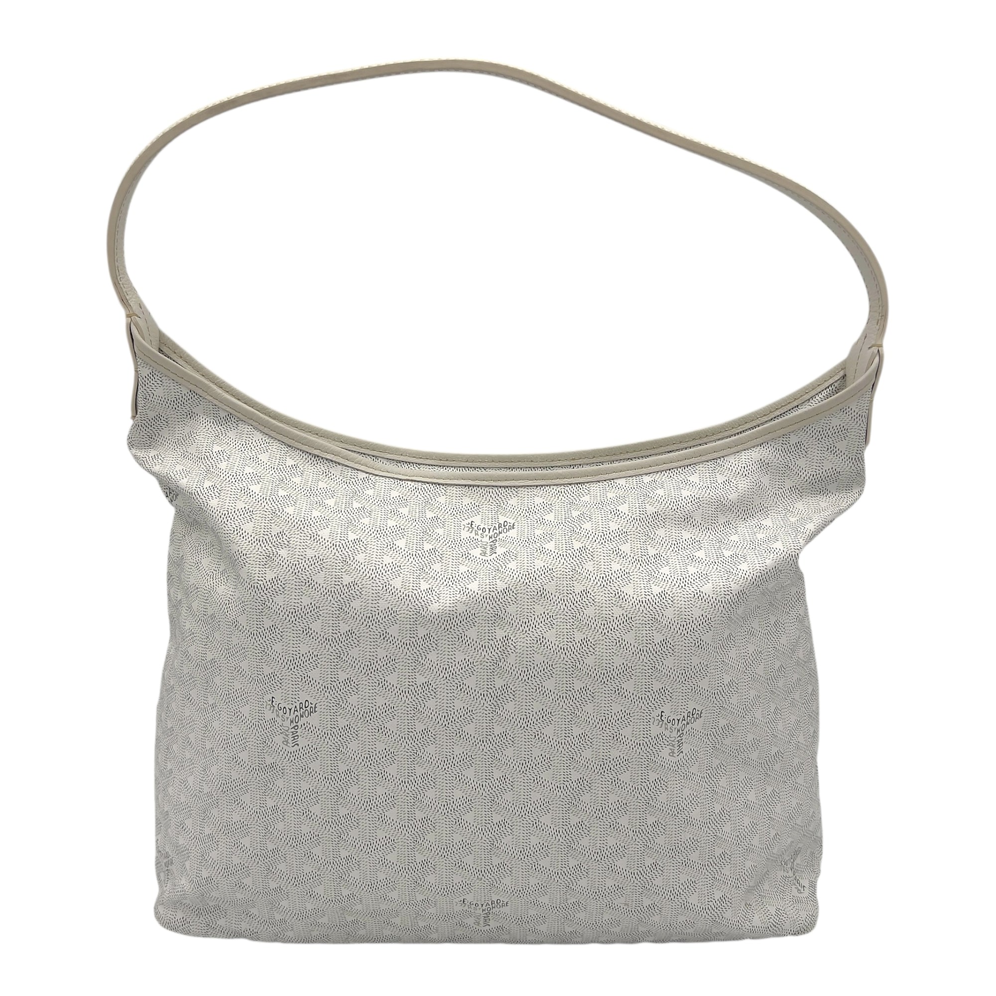 Boheme Tote Bag PM White in Coated Canvas, Silver hardware