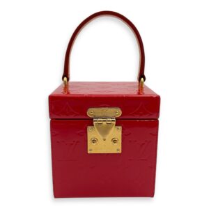 Bleecker Top Handle Bag Red in Vernis, Gold hardware
