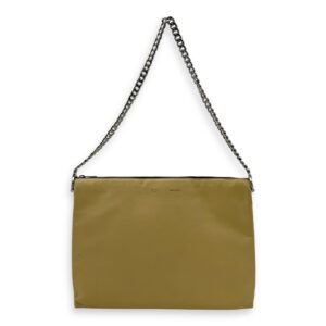 Trio Crossbody Bag Brown in Calfskin, Silver hardware