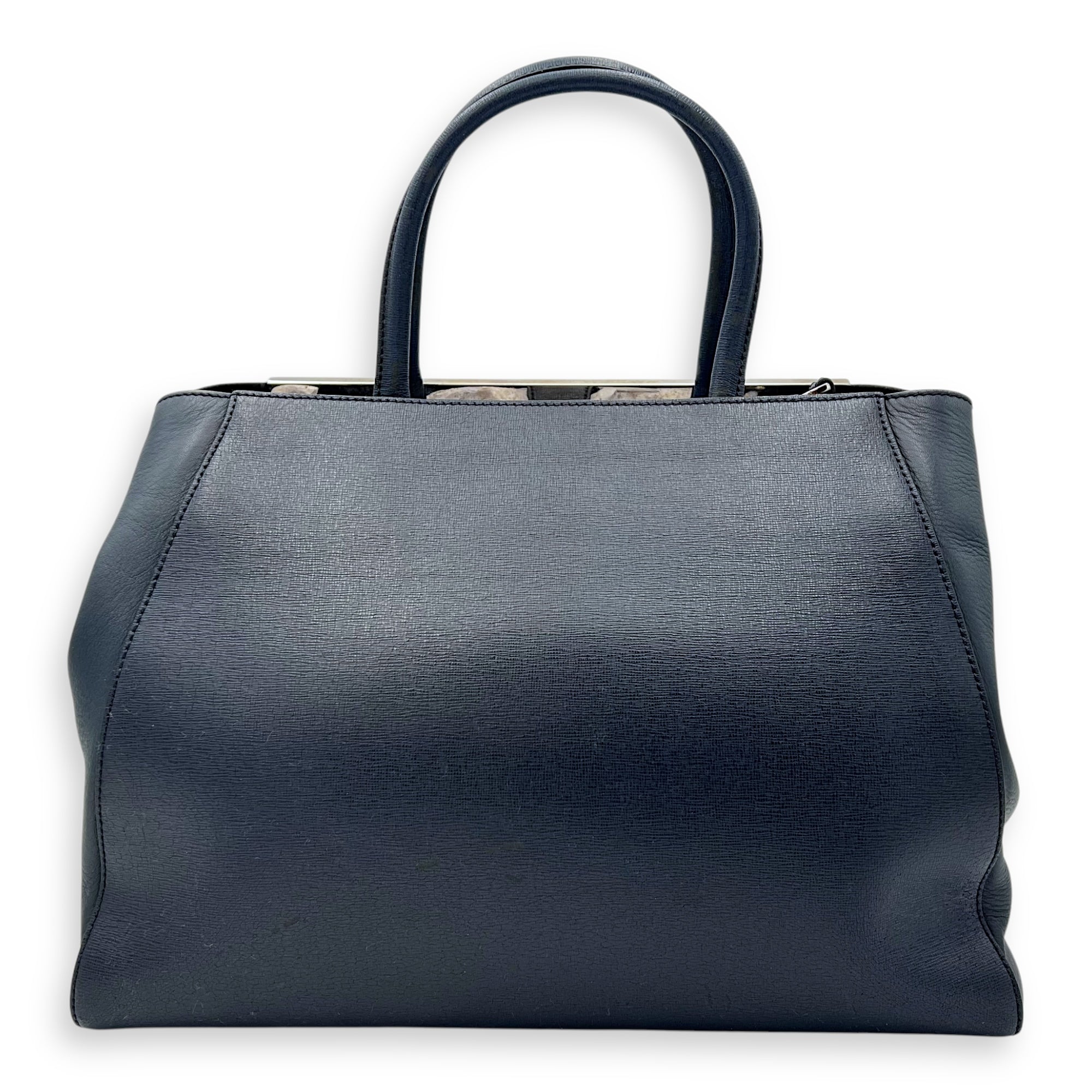 2Jours Blue Top Handle Bag in Calfskin, Silver hardware - Image 3