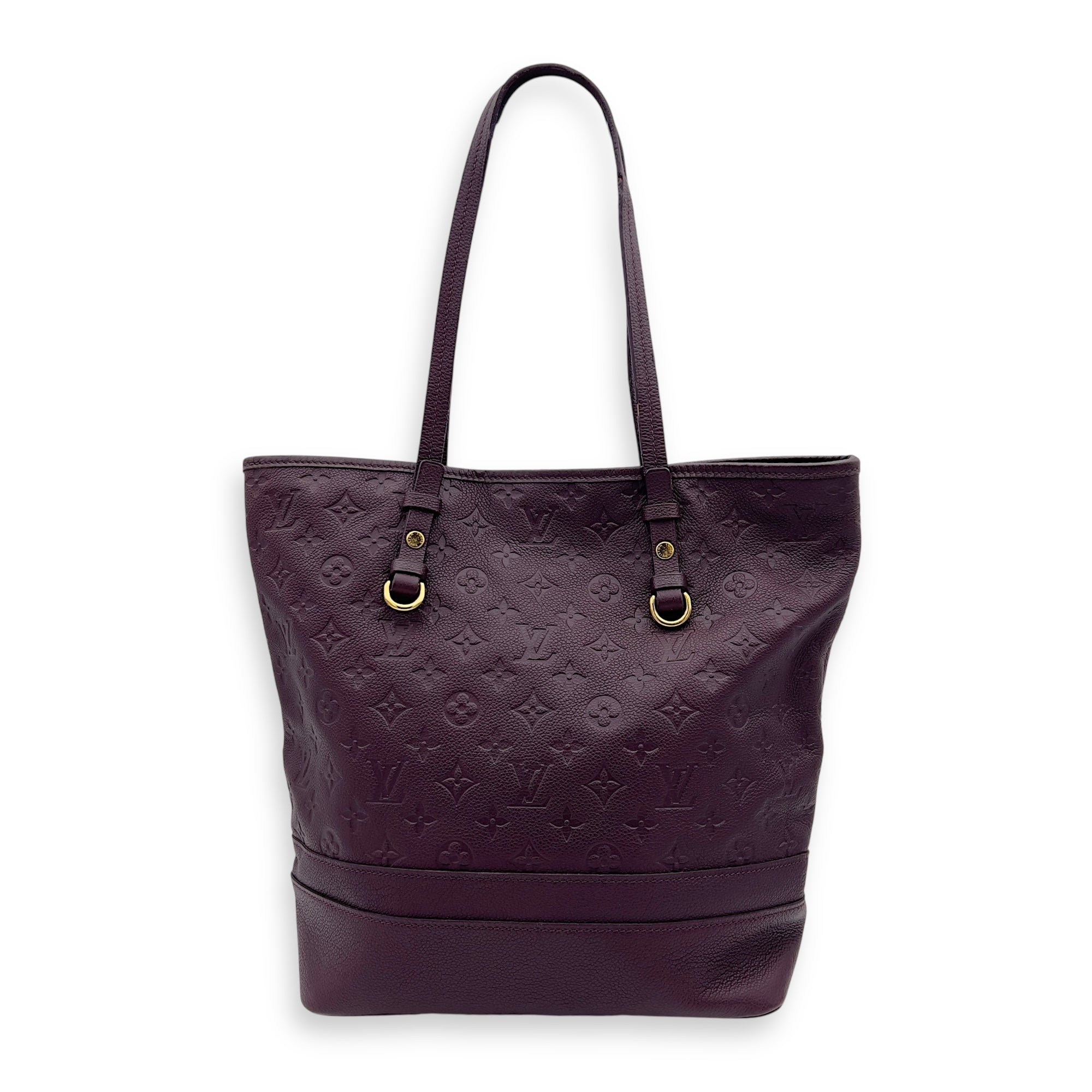 Citadine Tote Bag PM Purple in Empreinte Leather, Gold hardware - Image 3