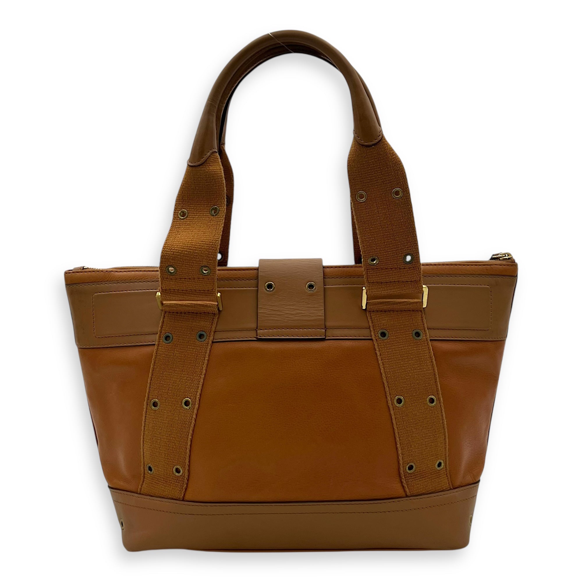 Street Chic Brown Shoulder Bag in Calfskin, Gold hardware - Image 3
