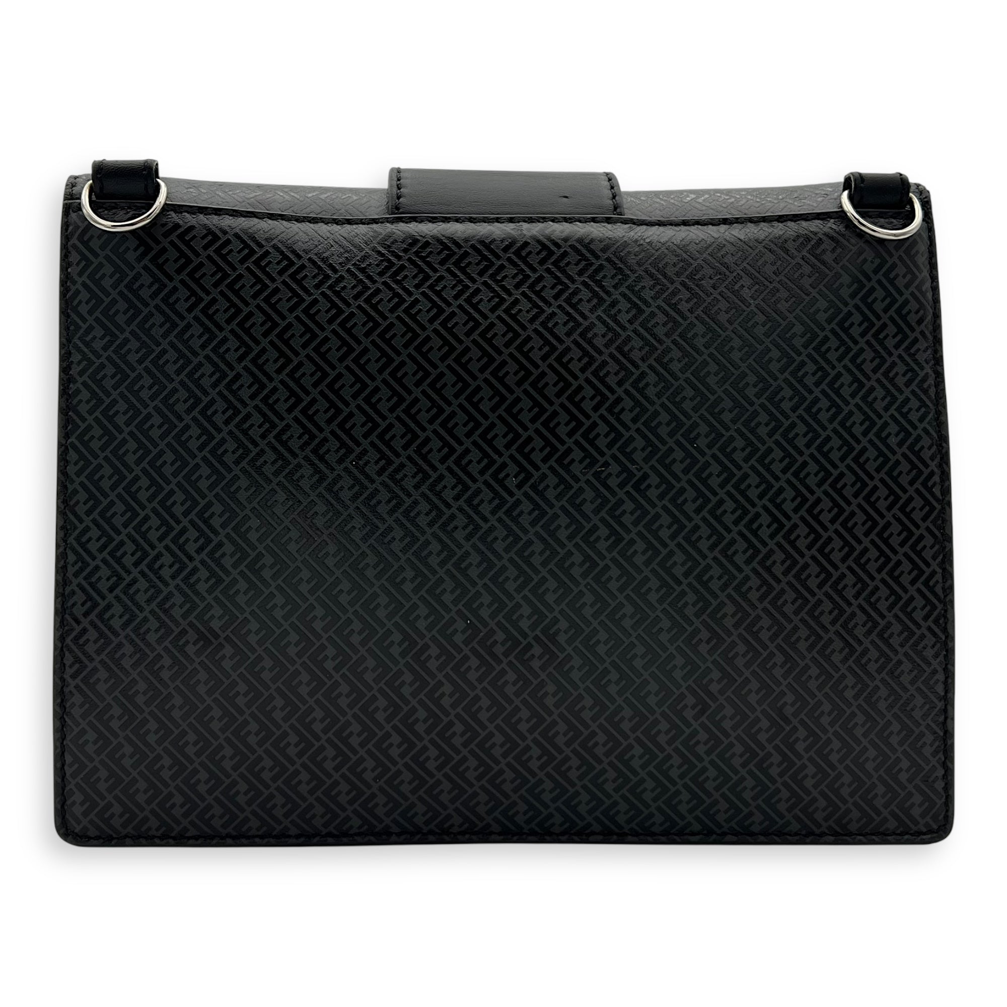 Baguette Crossbody Bag Grey in Calfskin, Silver hardware - Image 3