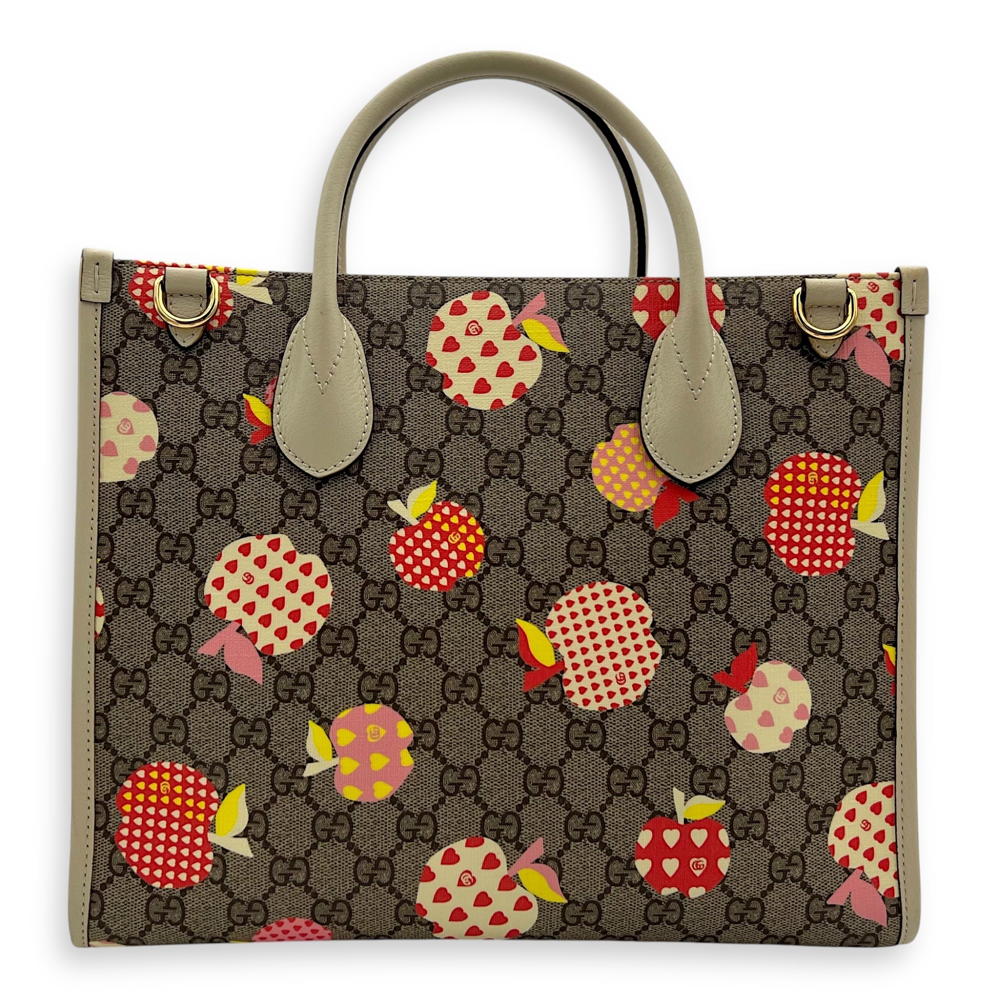 GG Supreme Tote Bag Brown in Coated Canvas, Gold hardware - Image 3