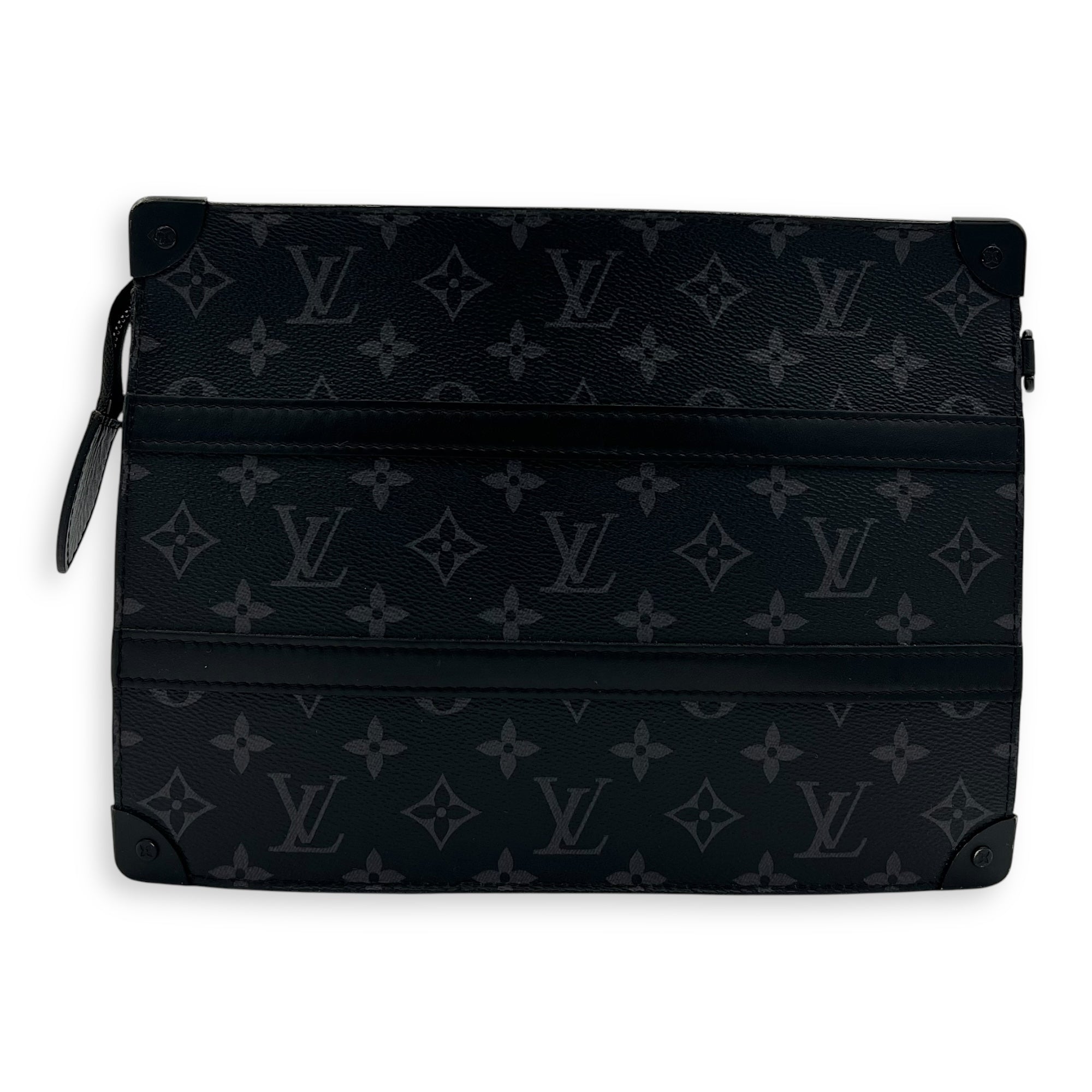 Trunk Pouch Black in Monogram Coated Canvas, Silver hardware - Image 3