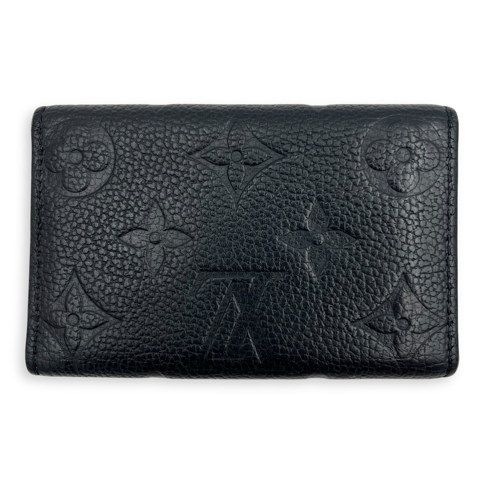 Key Pouch Black in Empreinte Leather, Gold hardware - Image 3