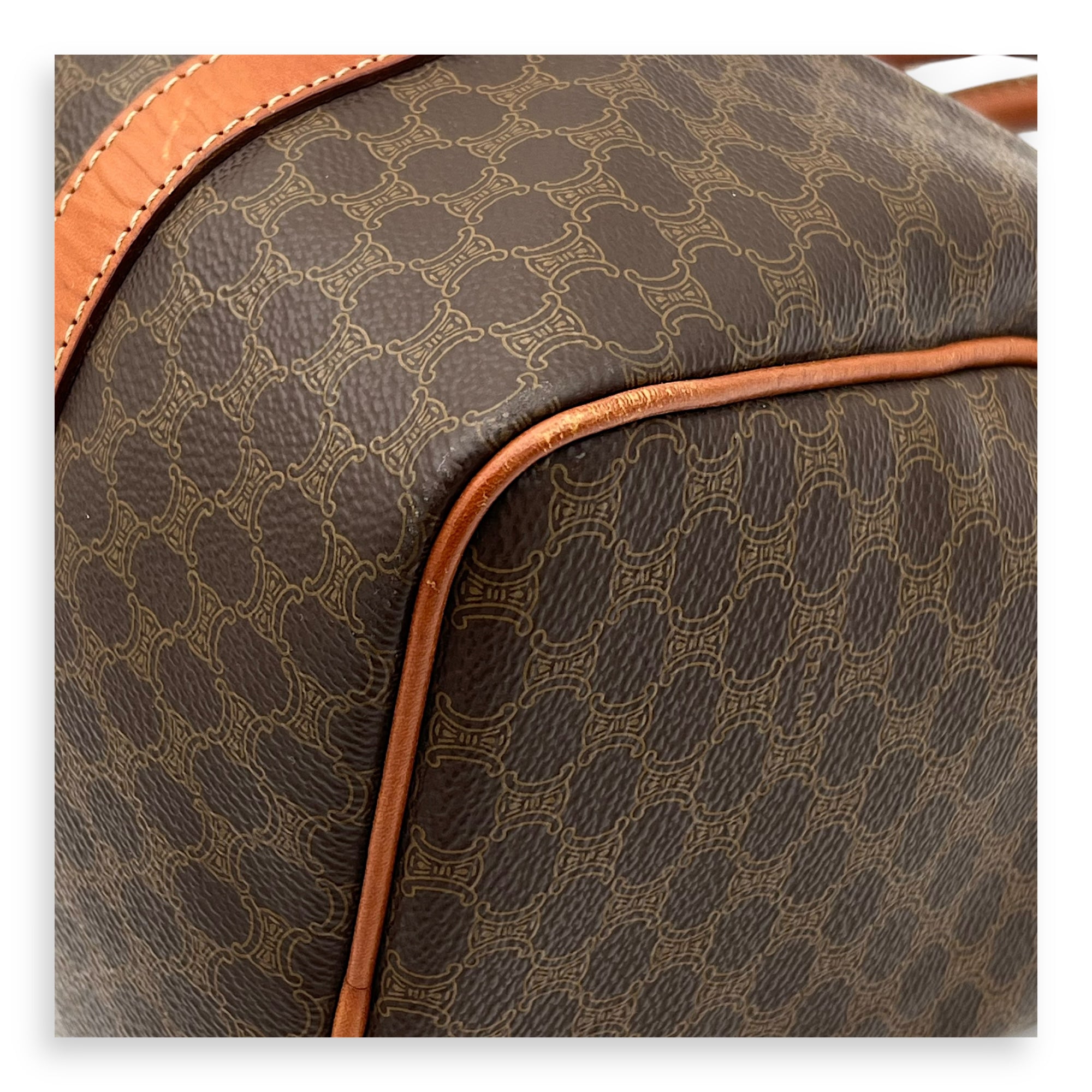 Macadam Top Handle Bag Brown in Calfskin, Gold hardware - Image 10