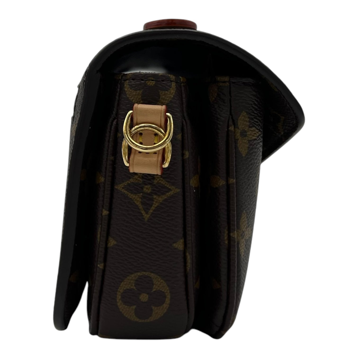 Metis East West Brown Crossbody Bag in Monogram Coated Canvas, Gold hardware - Image 4