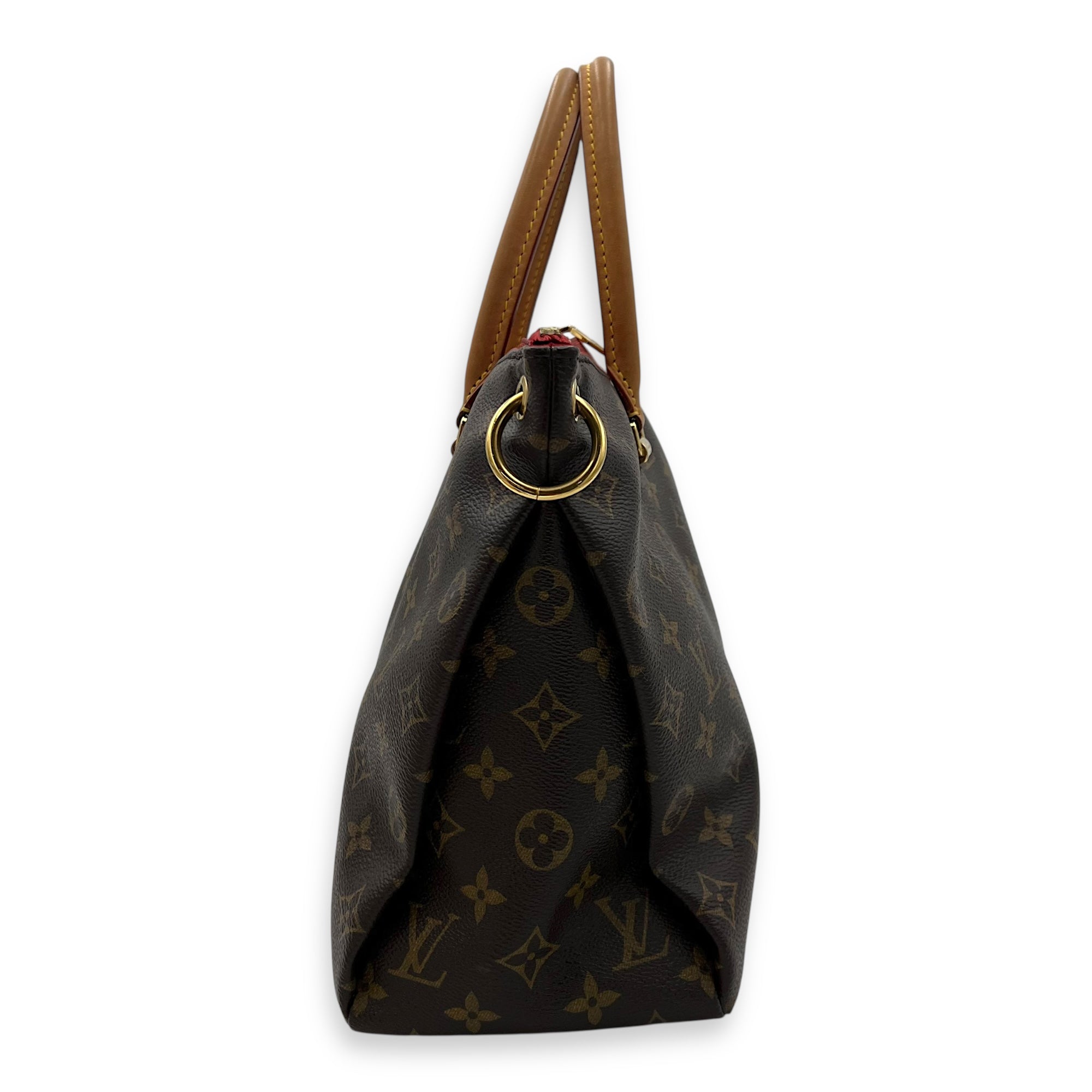 Pallas Top Handle Bag Brown in Monogram Coated Canvas, Gold hardware - Image 4