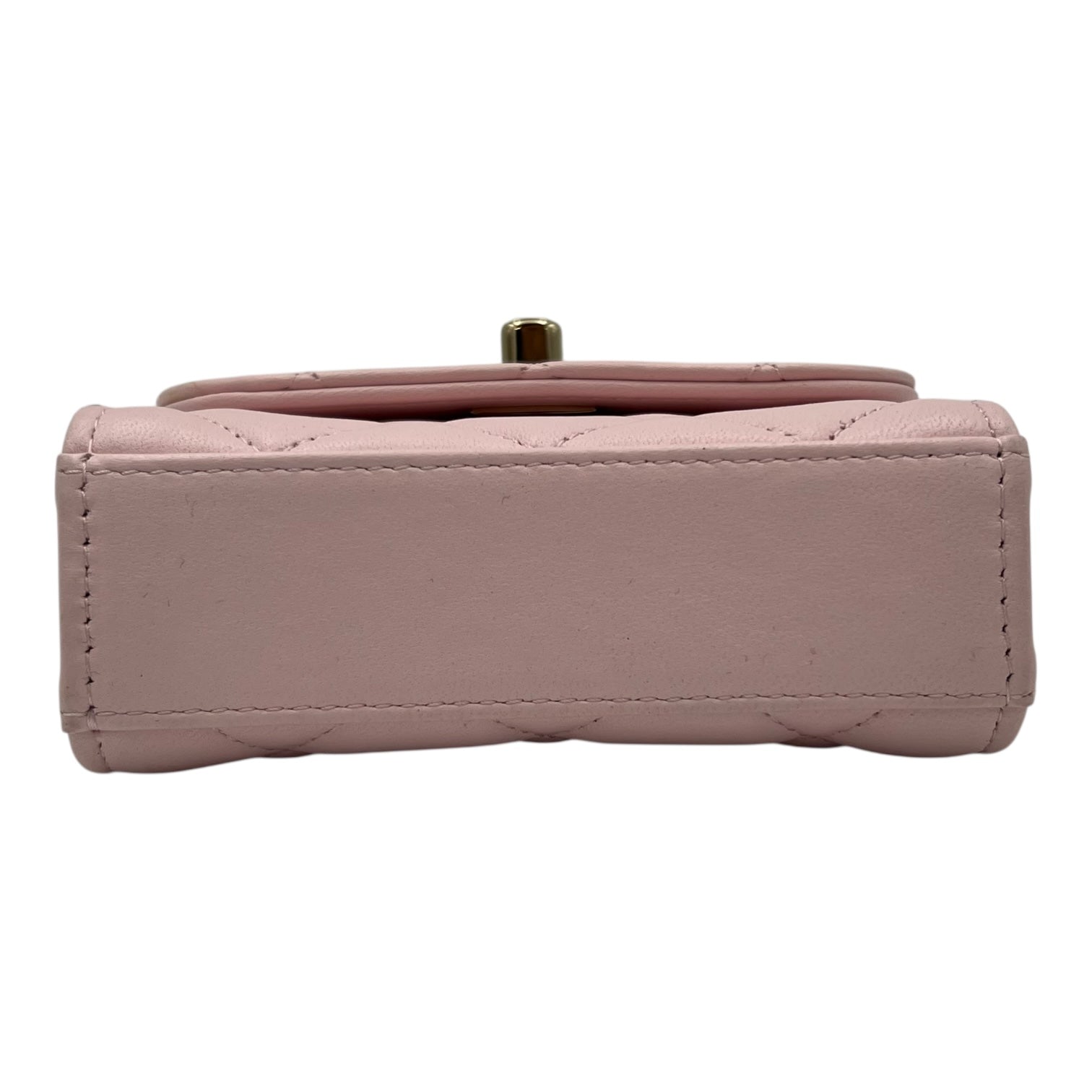 Trendy CC Wallet On Chain Pink in Lambskin, Gold hardware - Image 6