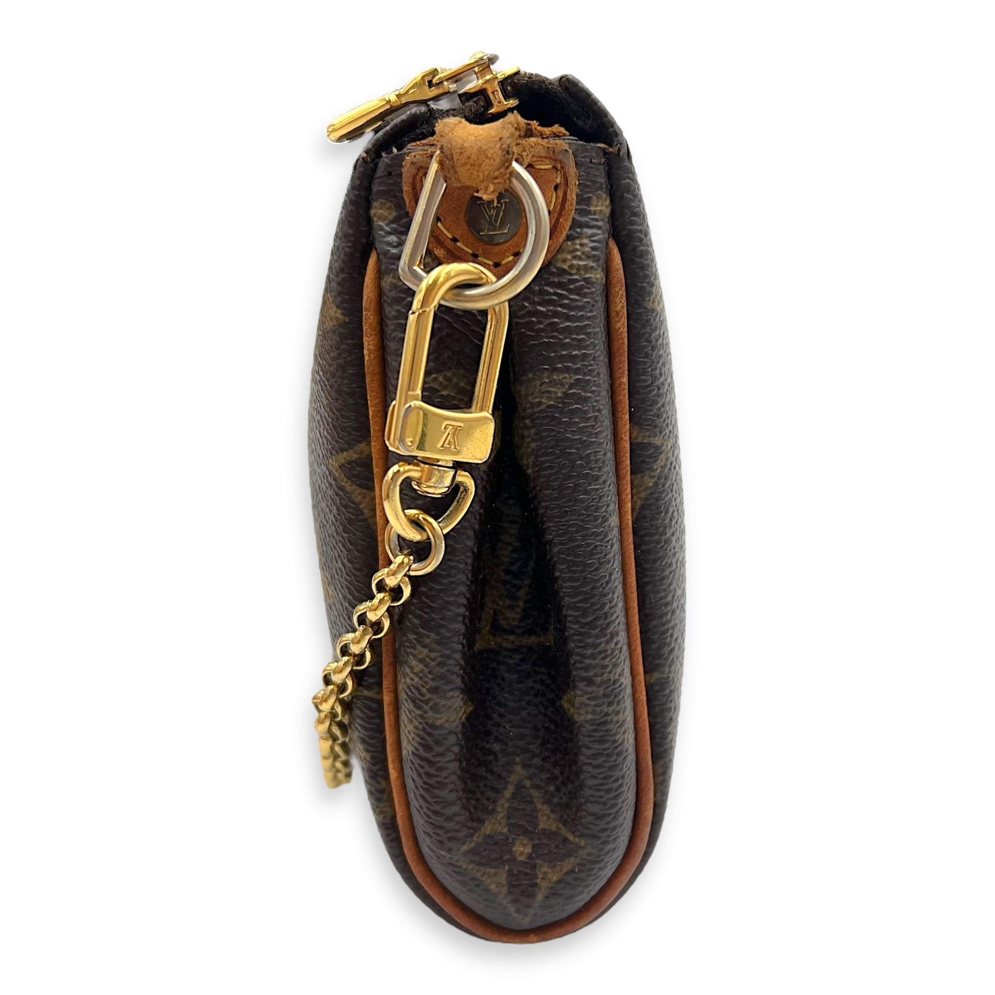 Eva Crossbody Bag Brown in Monogram Coated Canvas, Gold hardware - Image 6