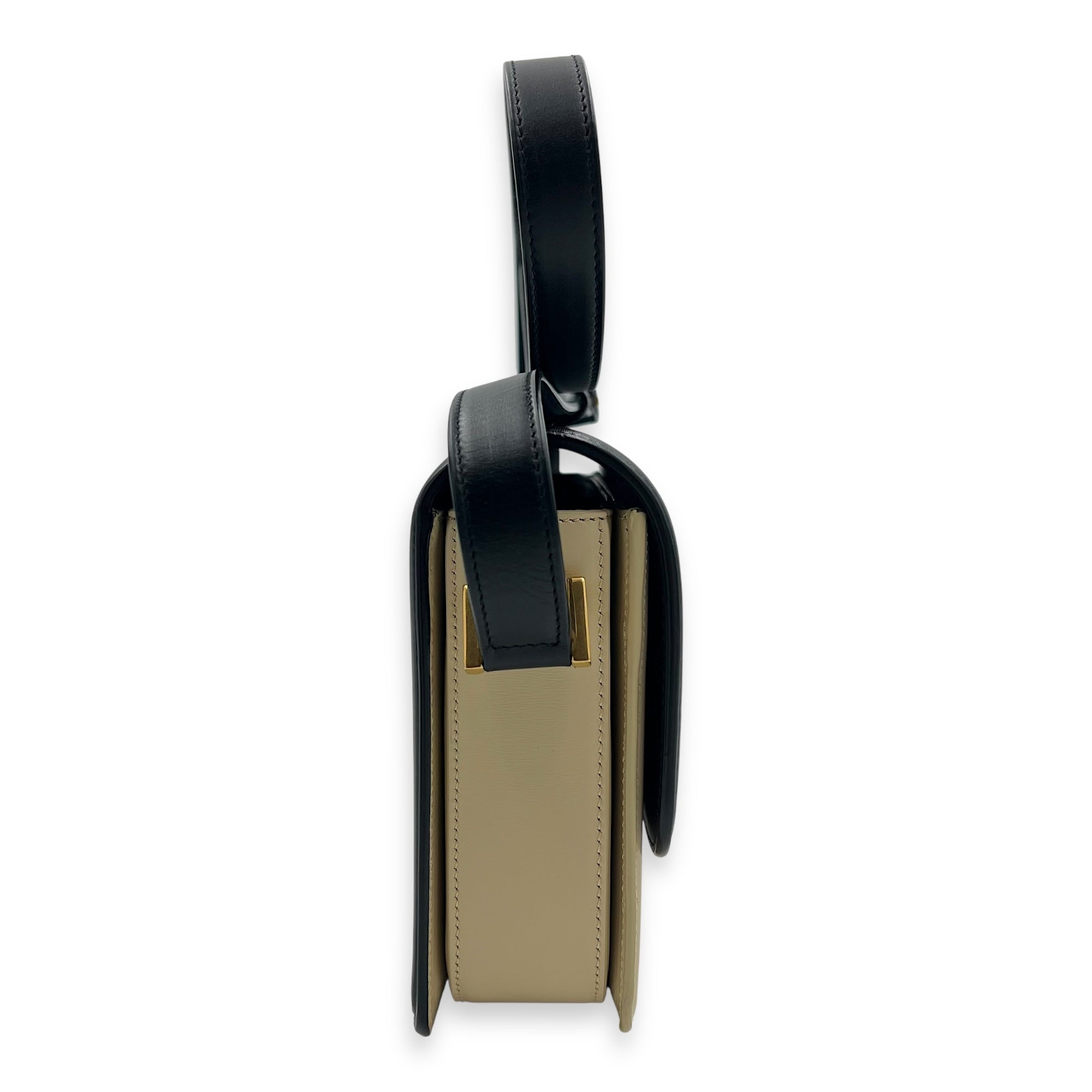 Solferino Shoulder Bag Black & White in Calfskin, Gold hardware - Image 4