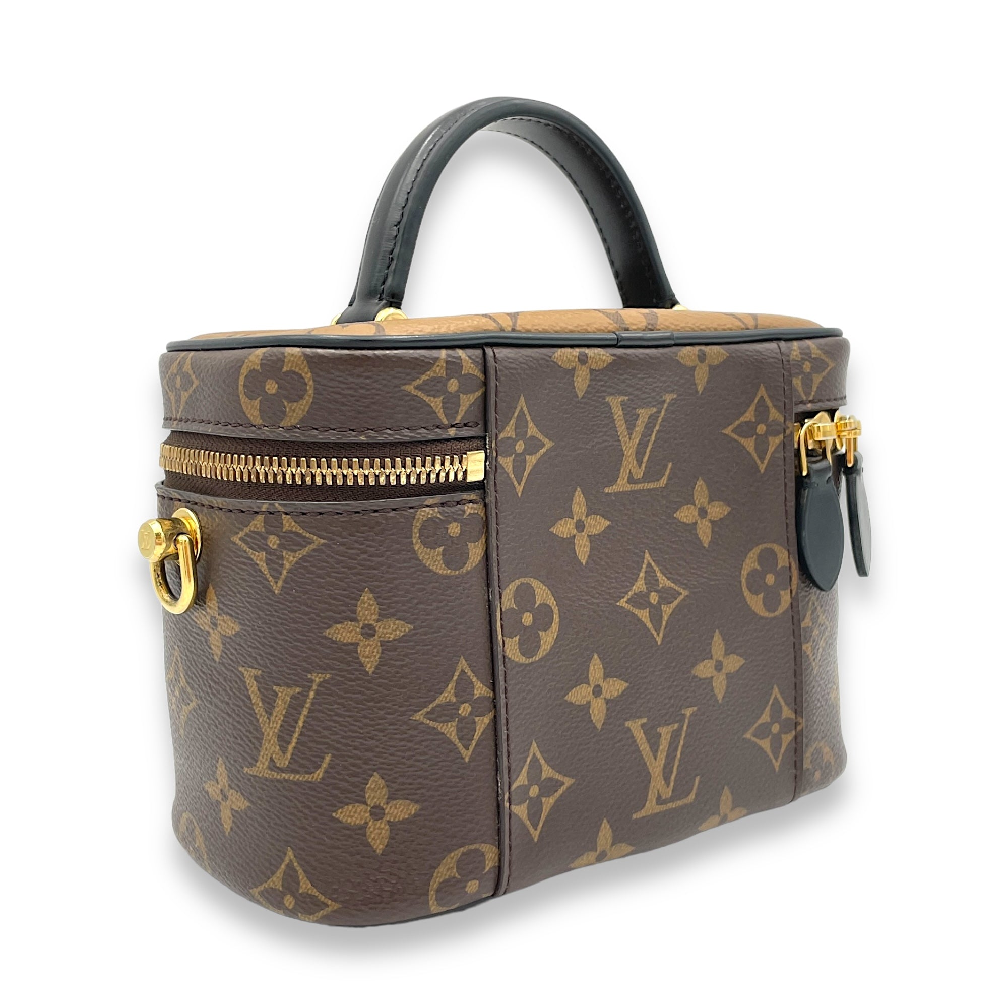 Reverse Vanity Bag PM Brown in Monogram Coated Canvas, Gold hardware - Image 5