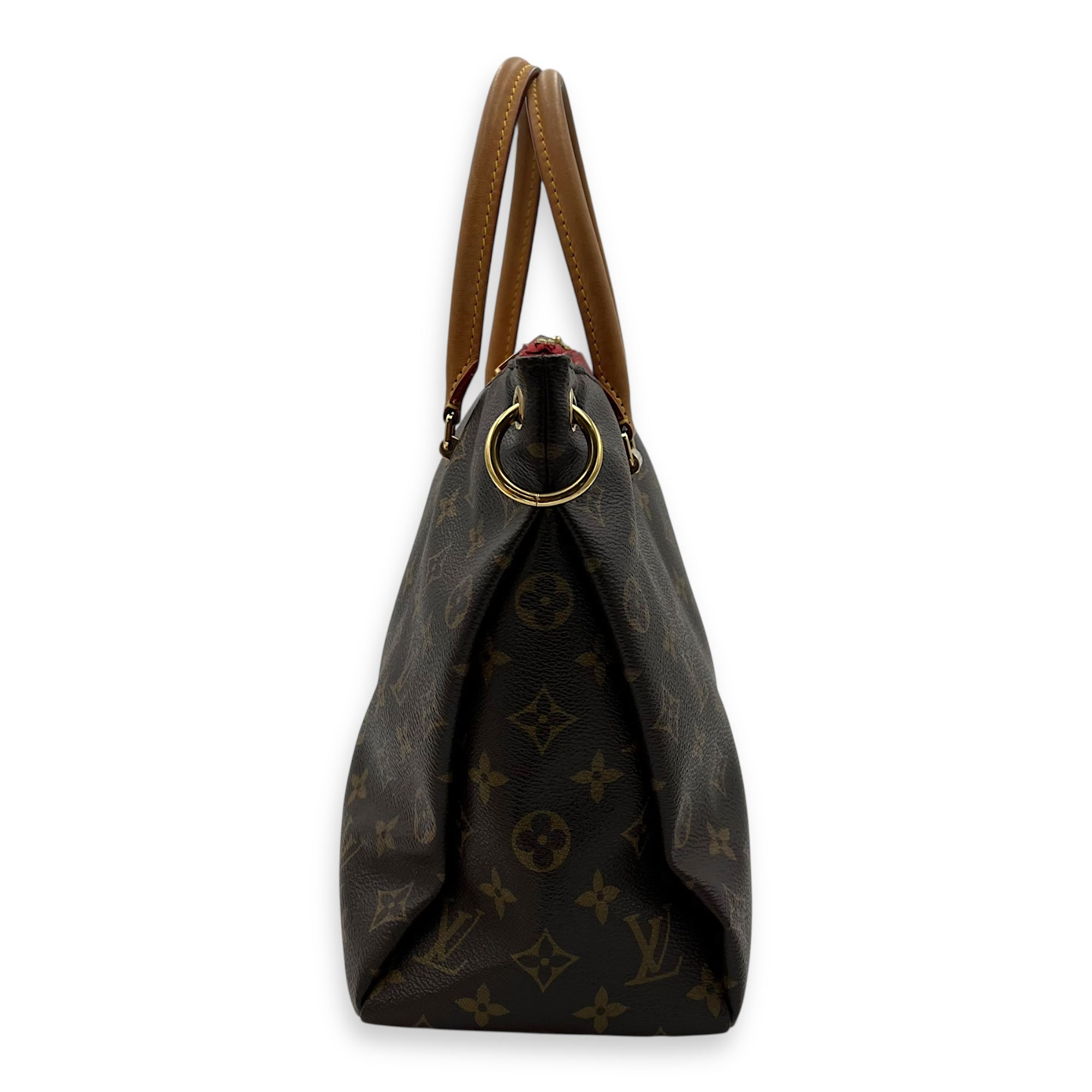 Pallas Top Handle Bag Brown in Monogram Coated Canvas, Gold hardware - Image 5