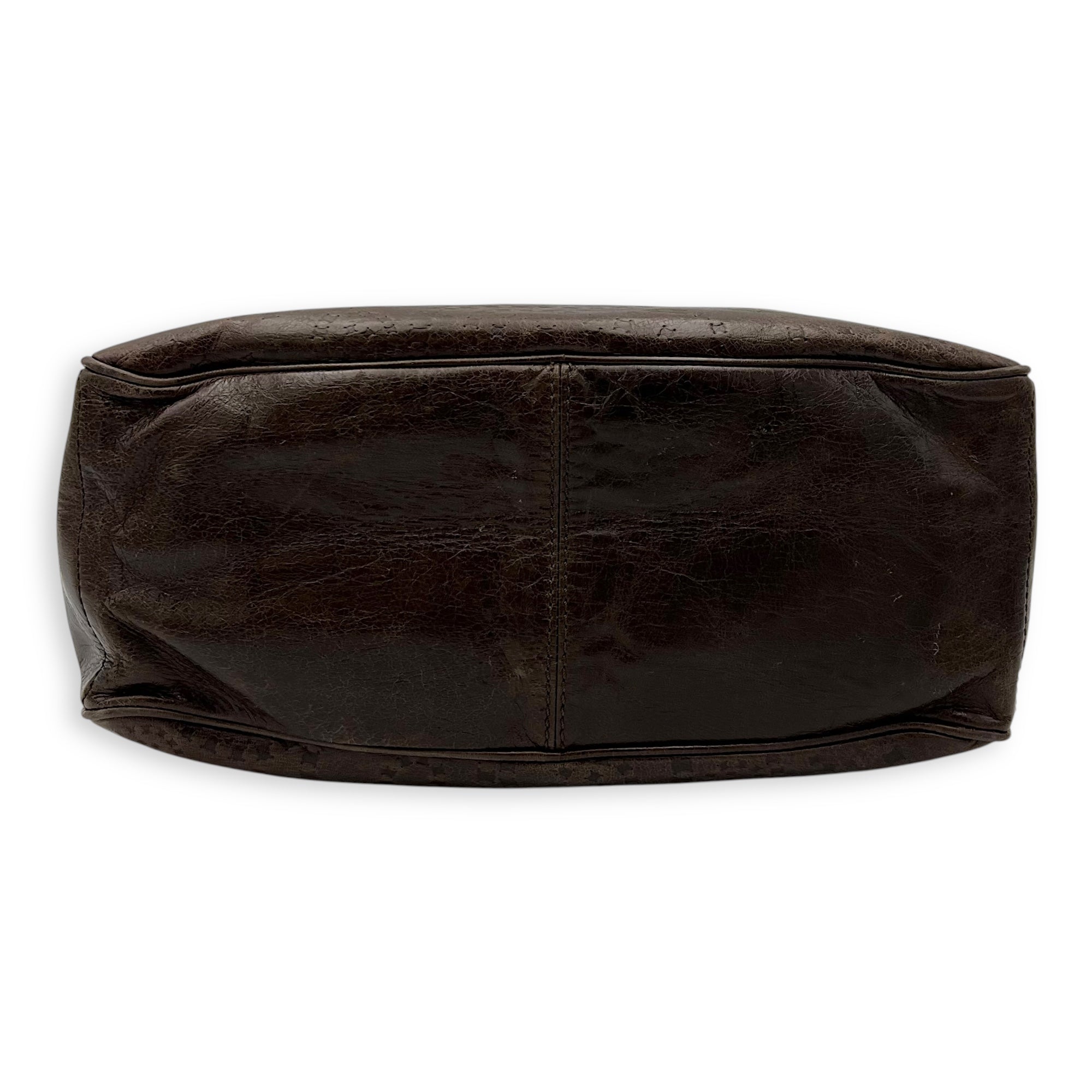 Boogie Top Handle Bag Brown in Calfskin, Gold hardware - Image 6
