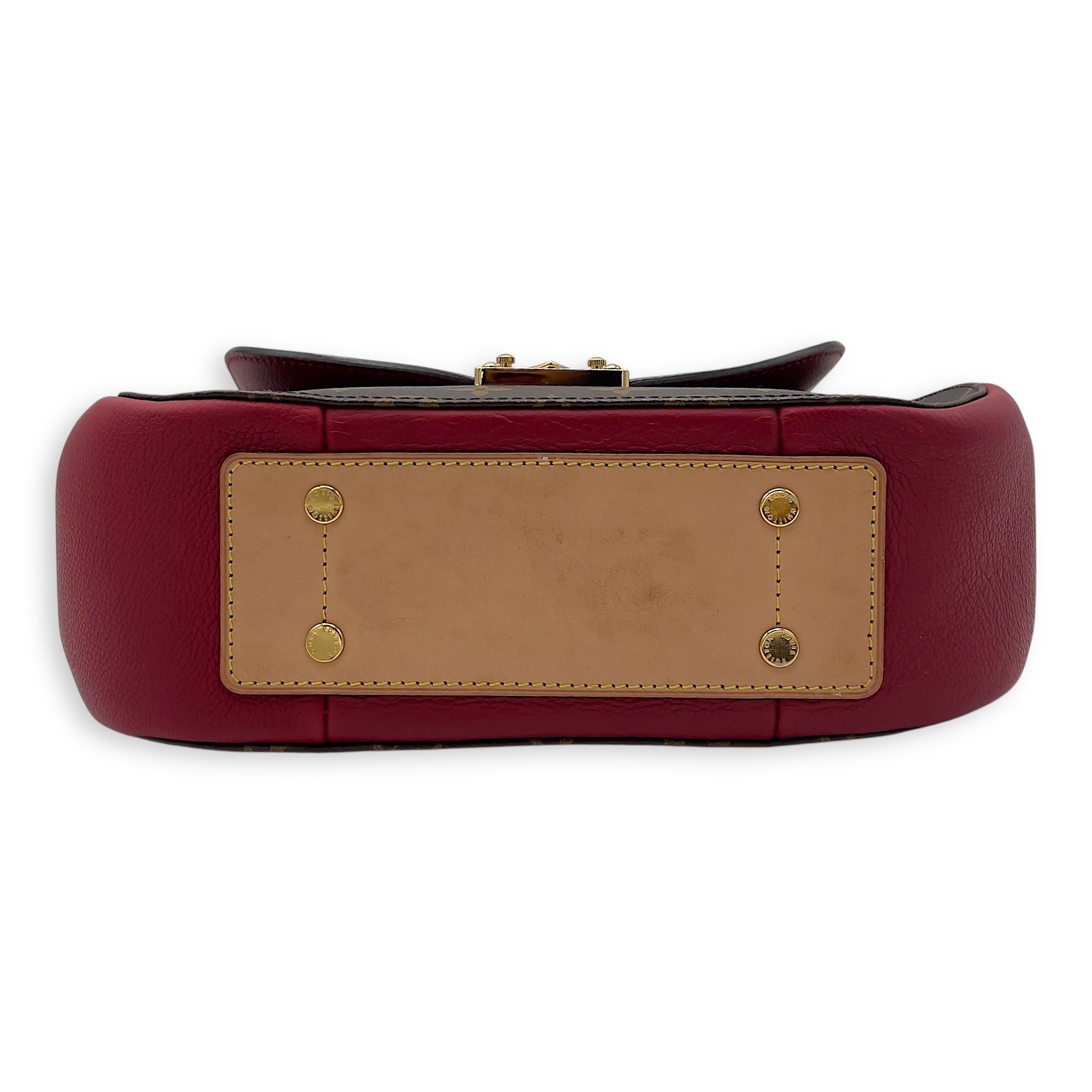 Eden Brown Top Handle Bag in Coated Canvas, Gold hardware - Image 6