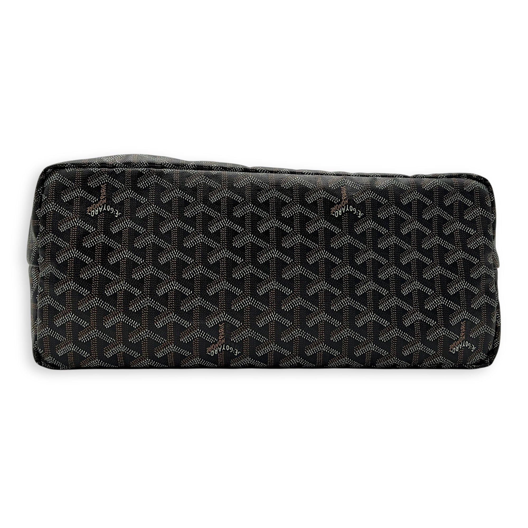 Saint Louis Tote Bag PM Black in Coated Canvas, Silver hardware - Image 6