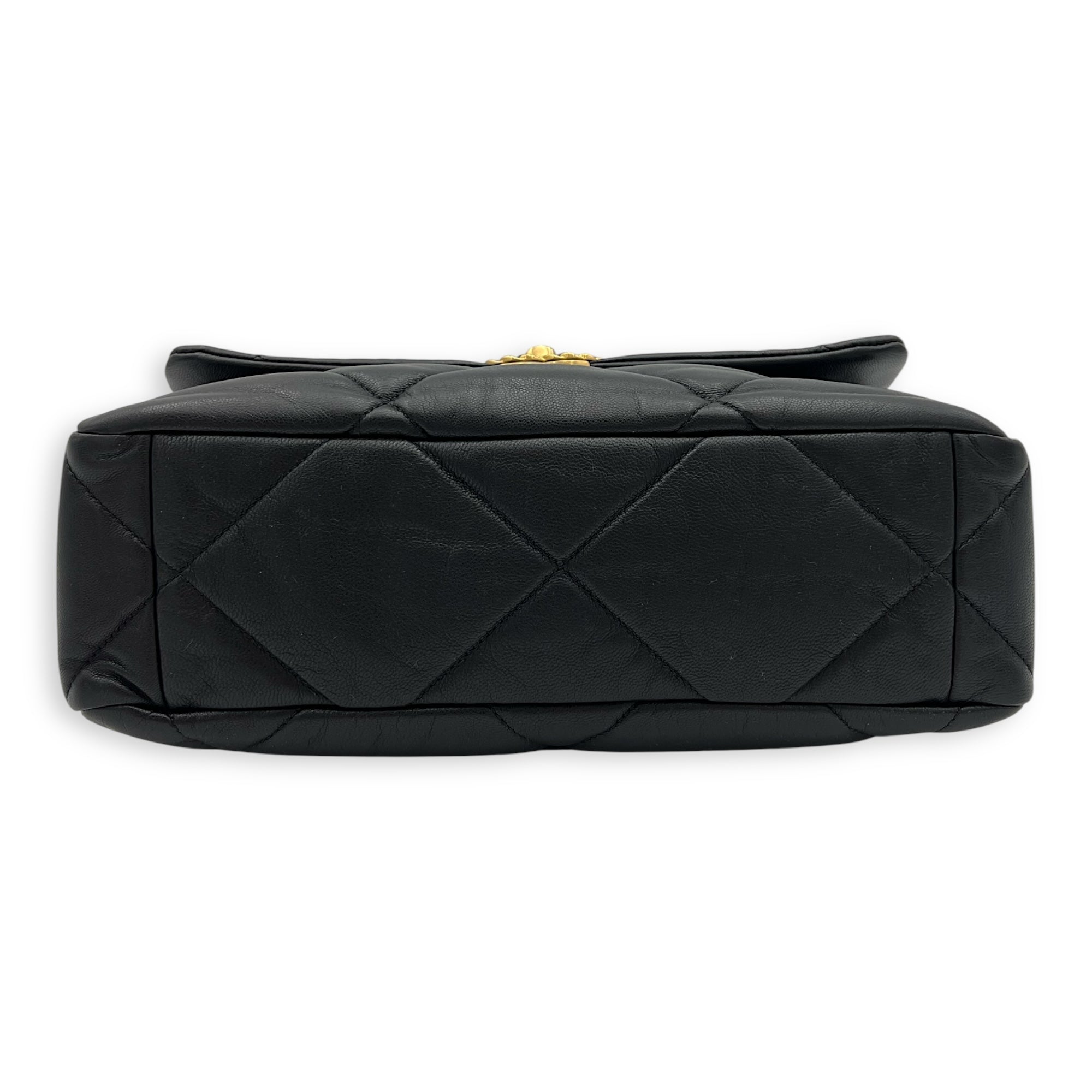 C19 Large Black Shoulder Bag in Lambskin, Mixed hardware - Image 6