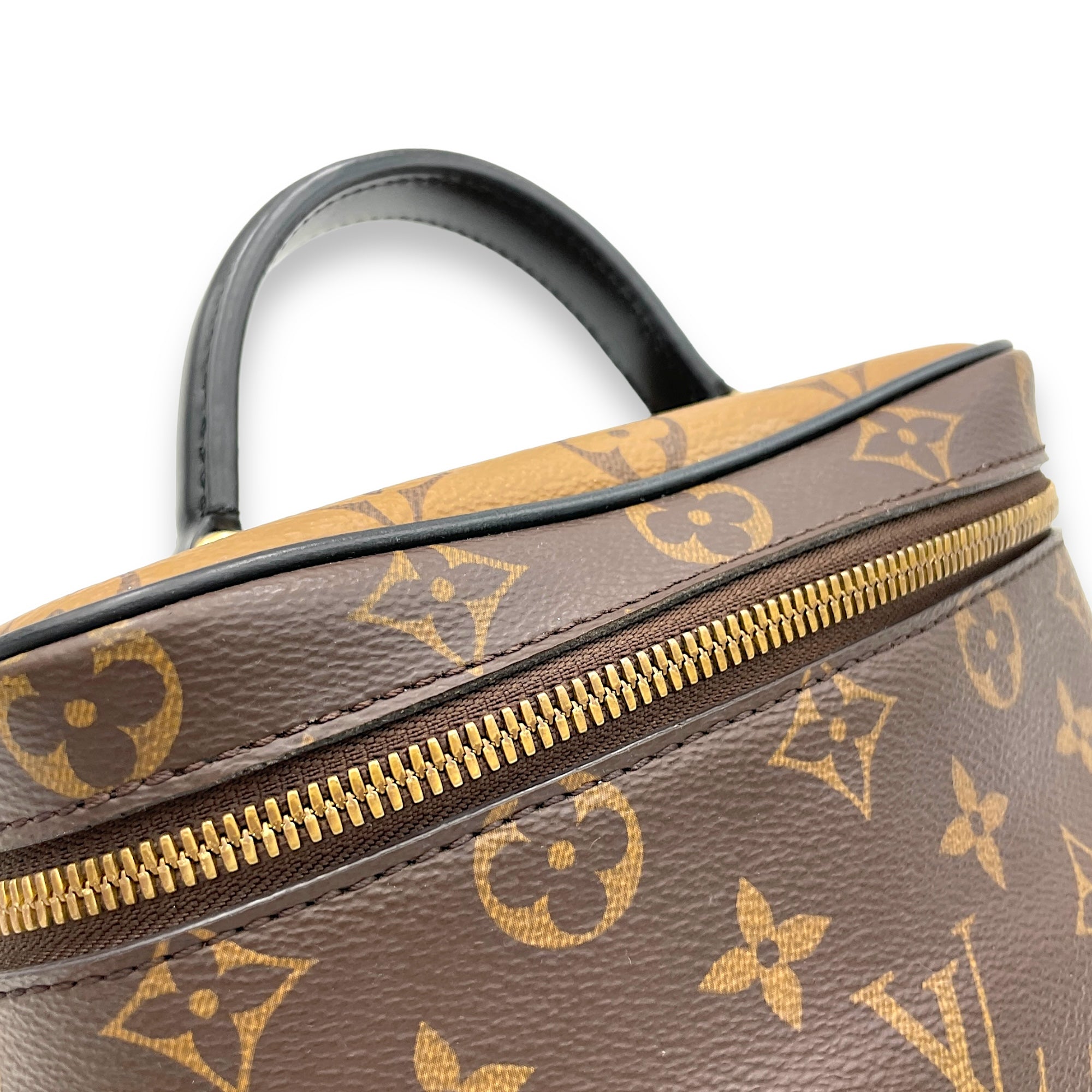 Reverse Vanity Bag PM Brown in Monogram Coated Canvas, Gold hardware - Image 7