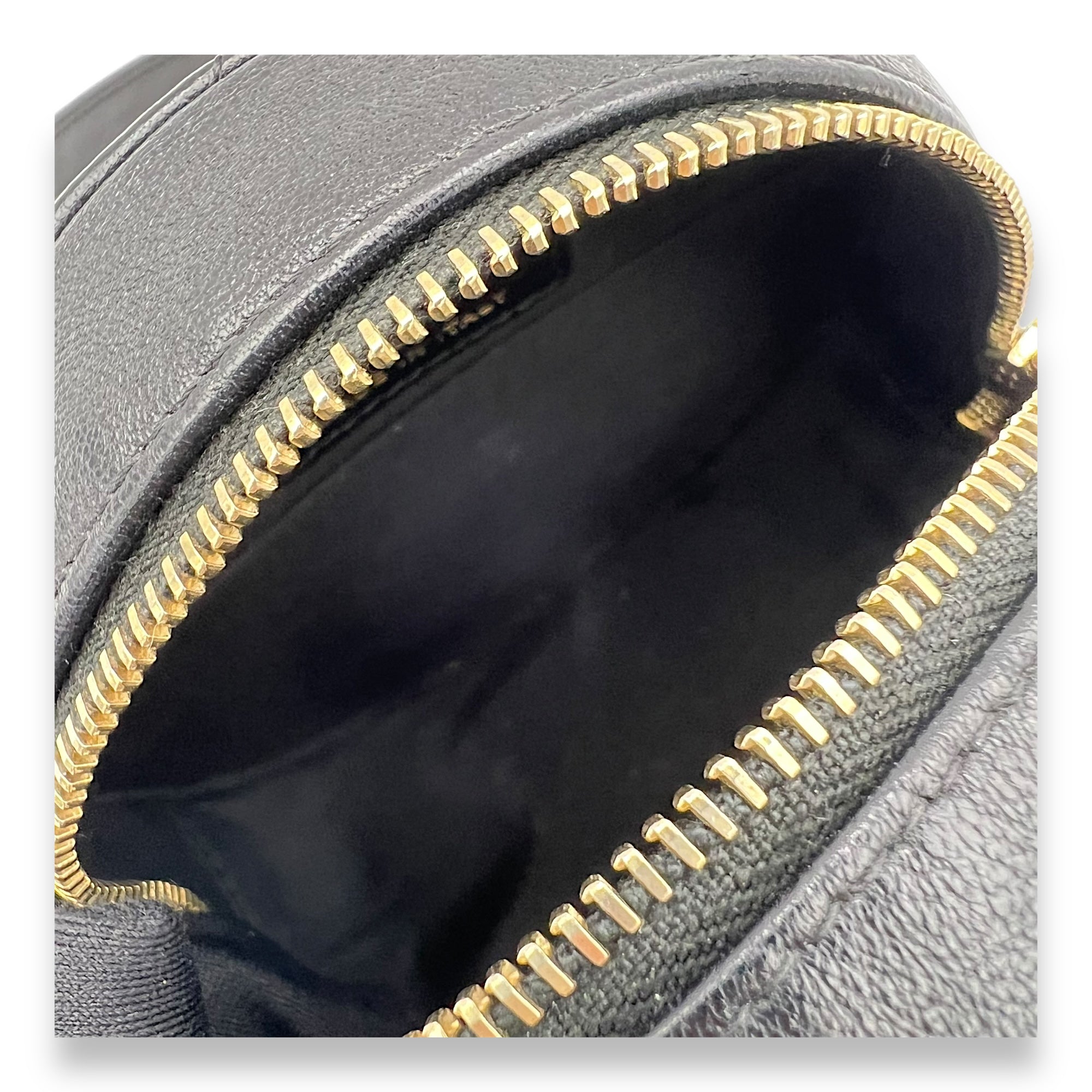 Round CC Crossbody Bag Black in Lambskin, Gold hardware - Image 7