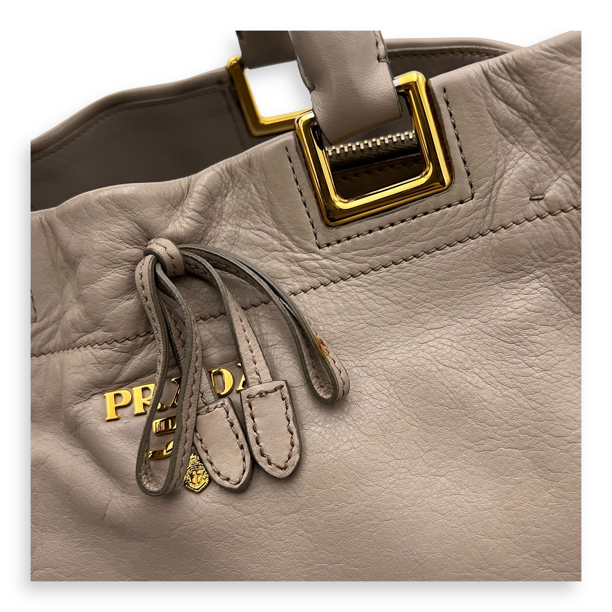 Logo Top Handle Bag Pink in Calfskin, Gold hardware - Image 7