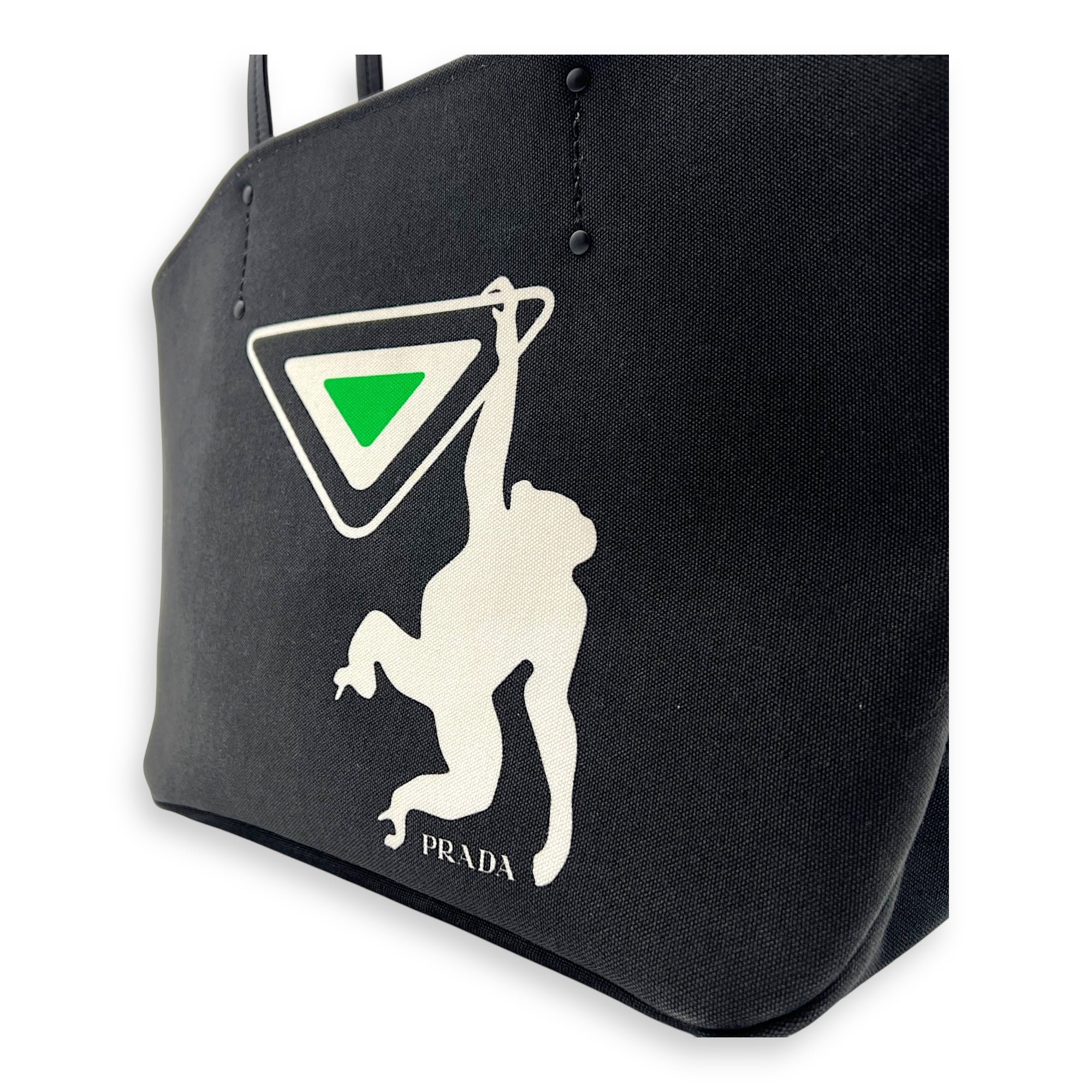 Canapa Tote Bag Black in Canvas - Image 7