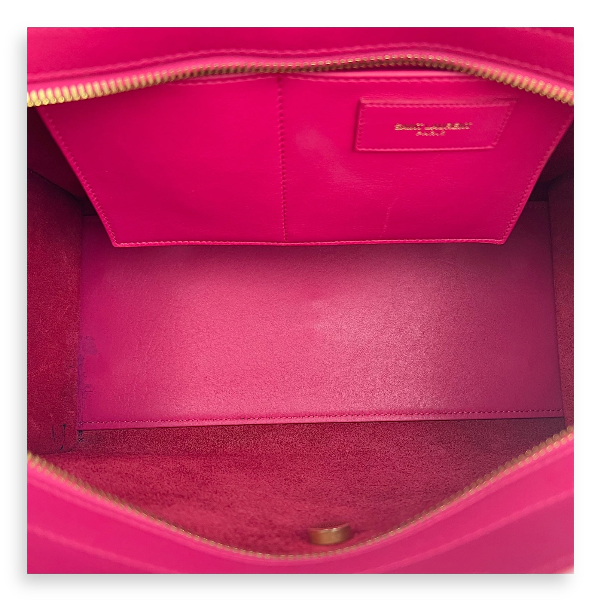 Chyc Top Handle Bag Pink in Calfskin, Gold hardware - Image 9