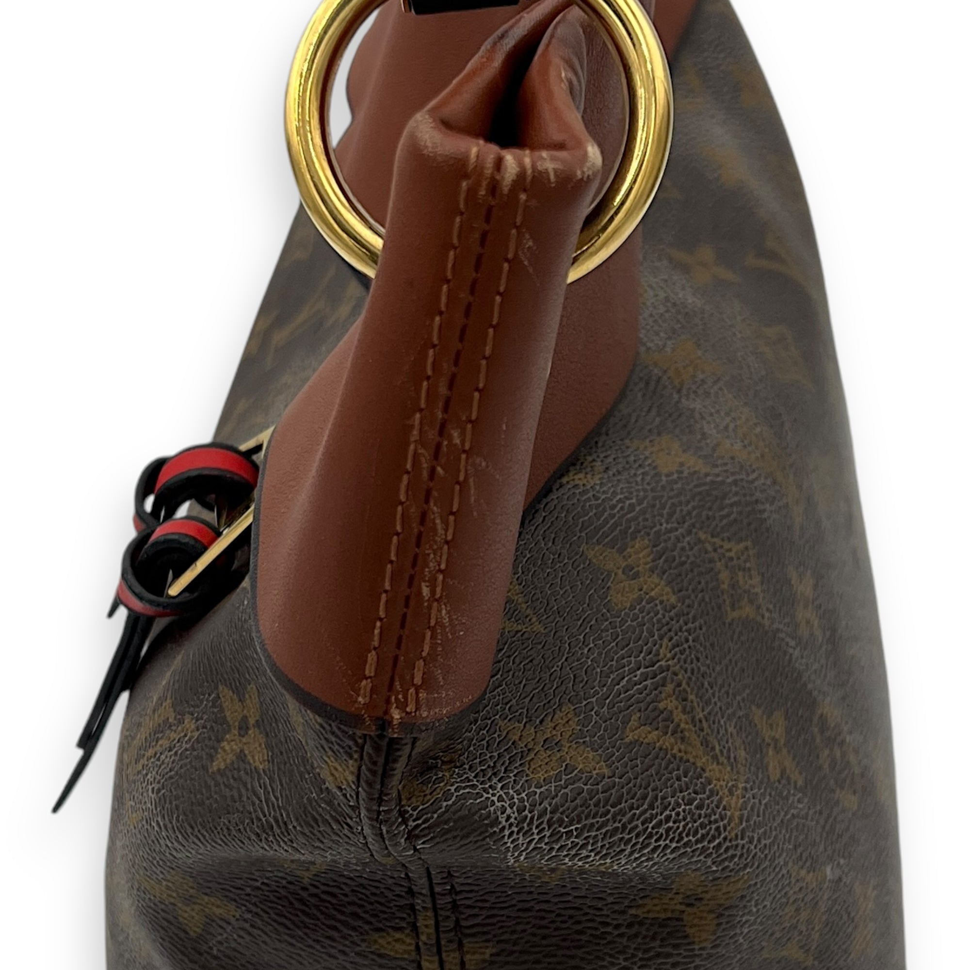 Tuileries Besace Brown Top Handle Bag in Monogram Coated Canvas, Gold hardware - Image 8