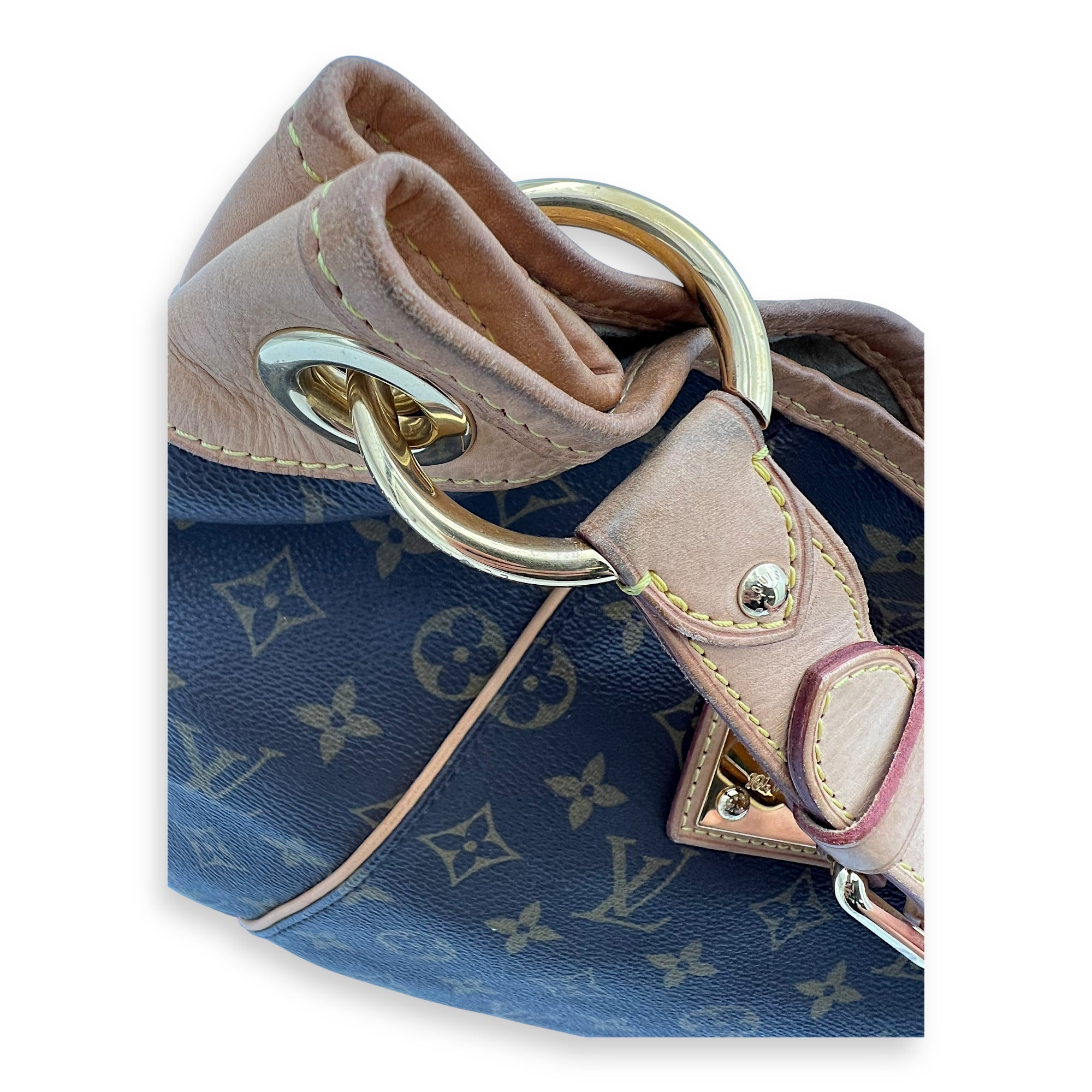 Galleria Shoulder Bag PM Brown in Monogram Coated Canvas, Gold hardware - Image 11