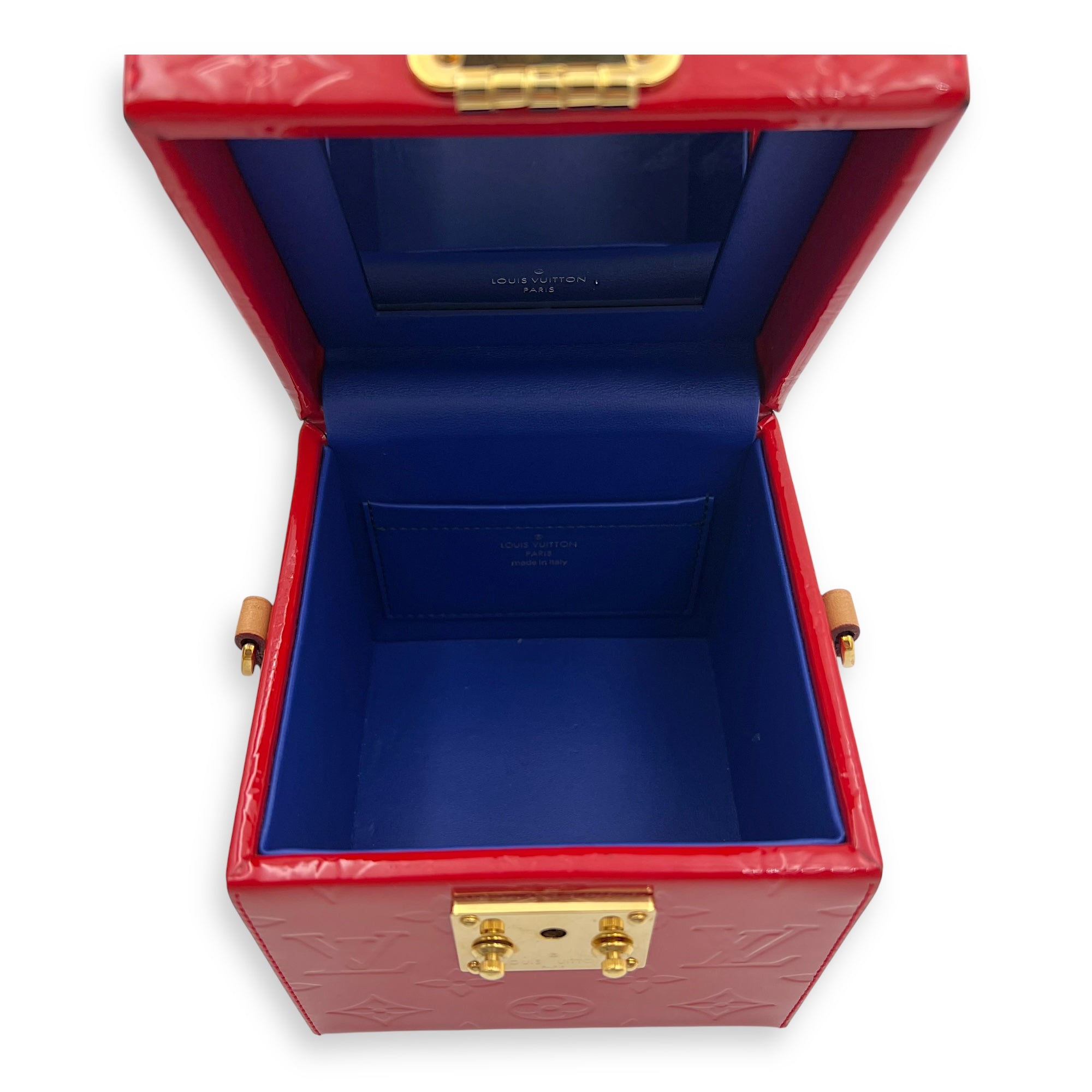 Bleecker Top Handle Bag Red in Vernis, Gold hardware - Image 6