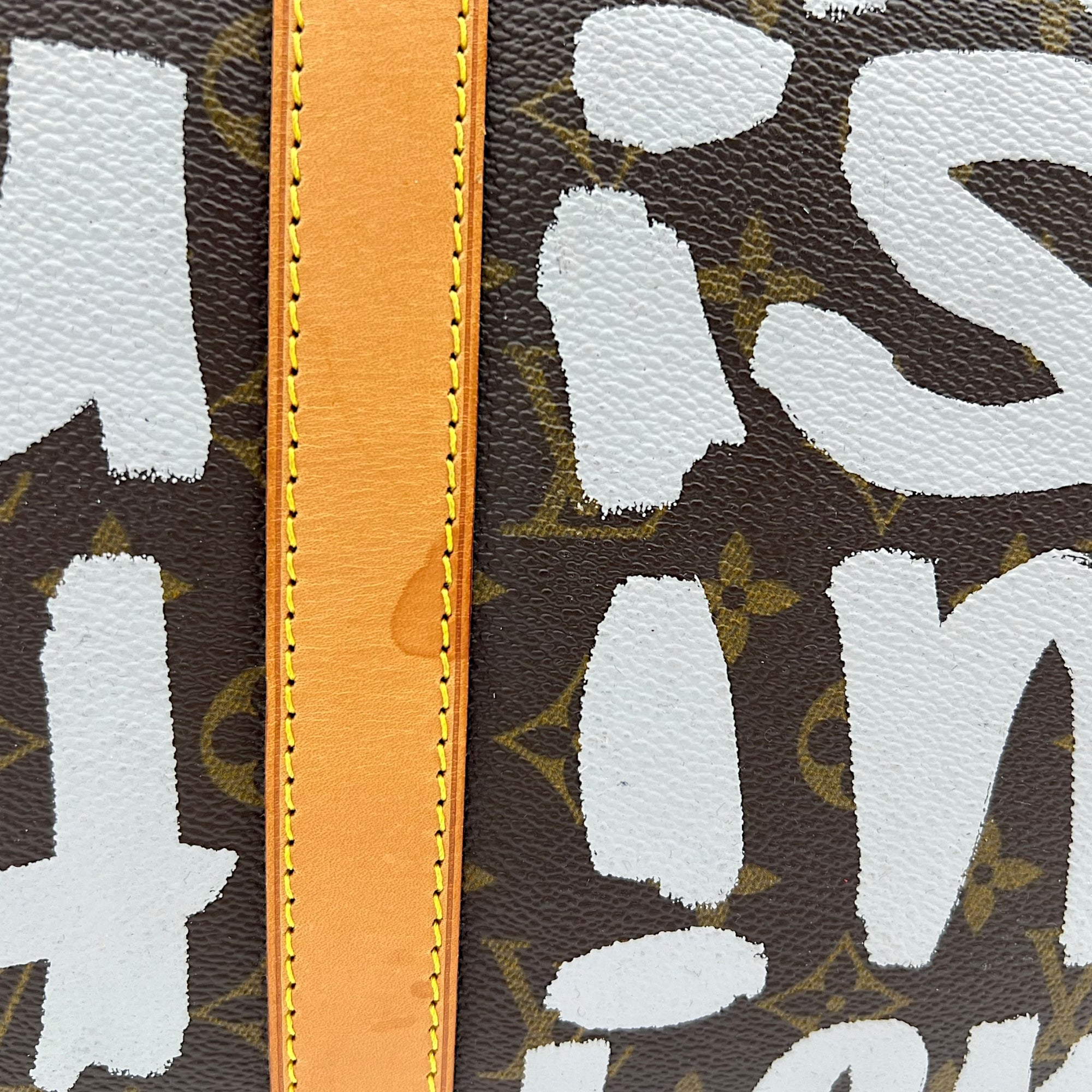 Stephen Sprouse Keepall 50 Brown Duffle Bag in Coated Canvas, Gold hardware - Image 8