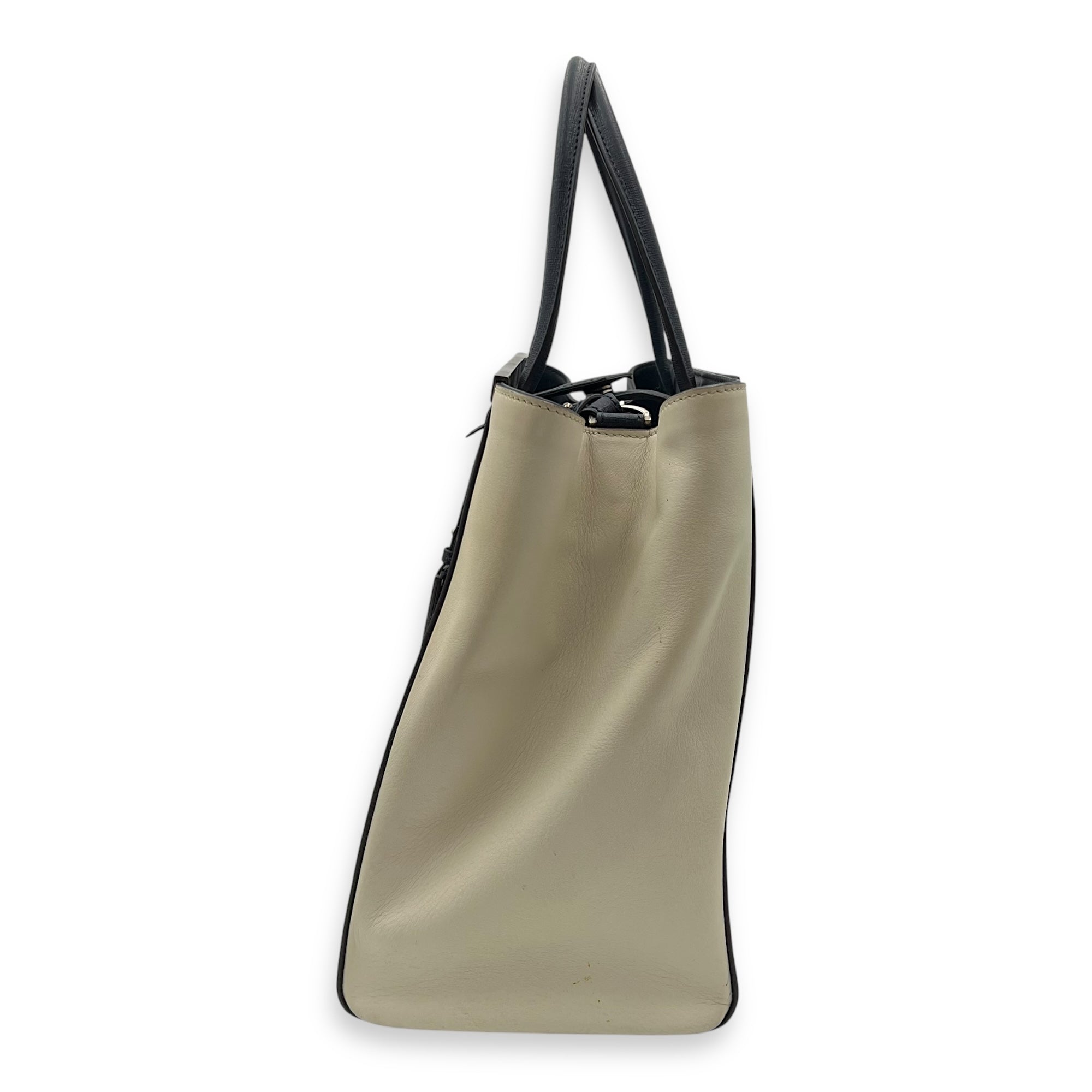 2Jours Top Handle Bag Blue in Calfskin, Silver hardware - Image 4