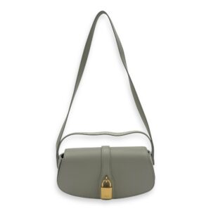 Tabou Clutch on Strap Chalk in Calfskin, Gold hardware