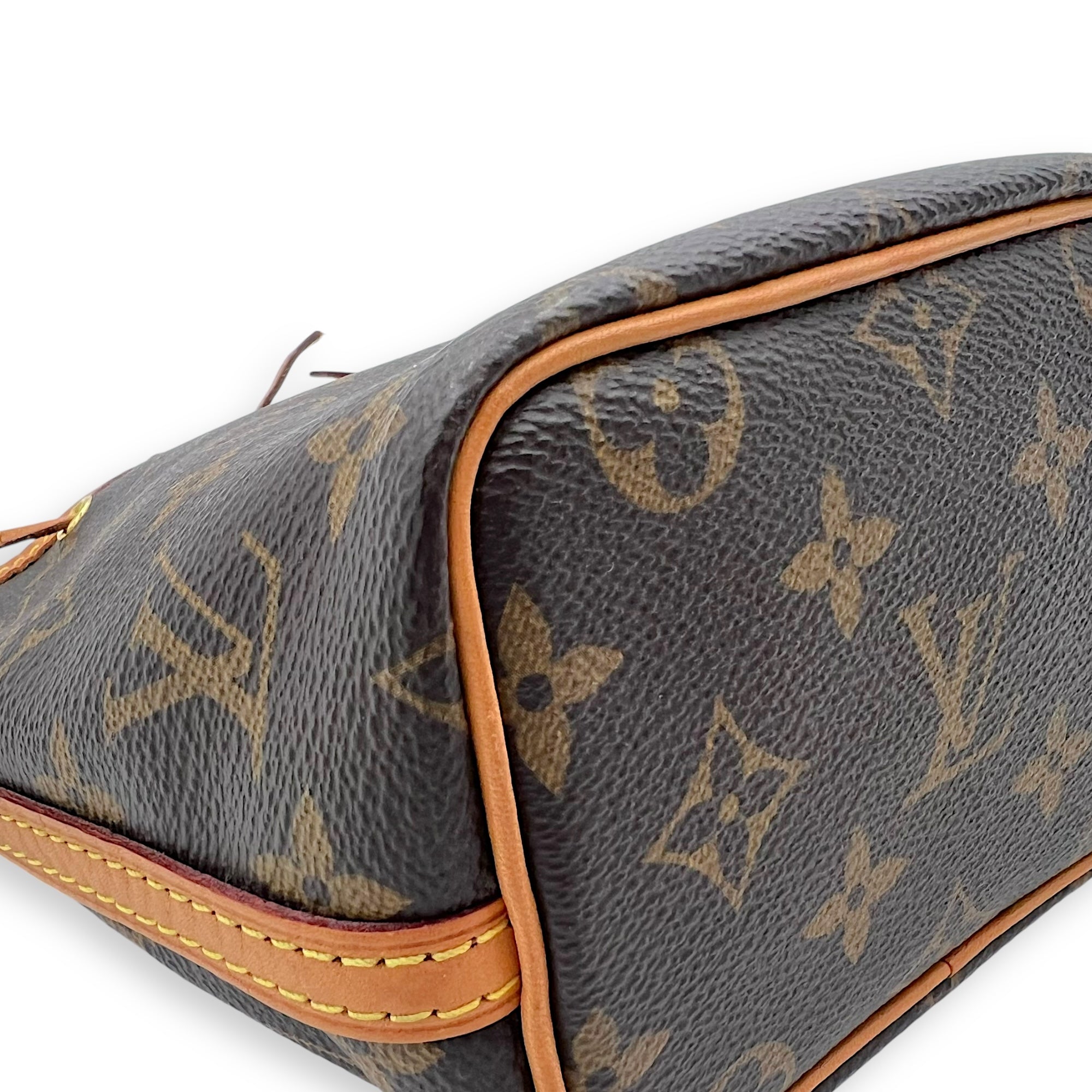 Noe Bucket Bag Brown in Monogram Coated Canvas, Gold hardware - Image 9